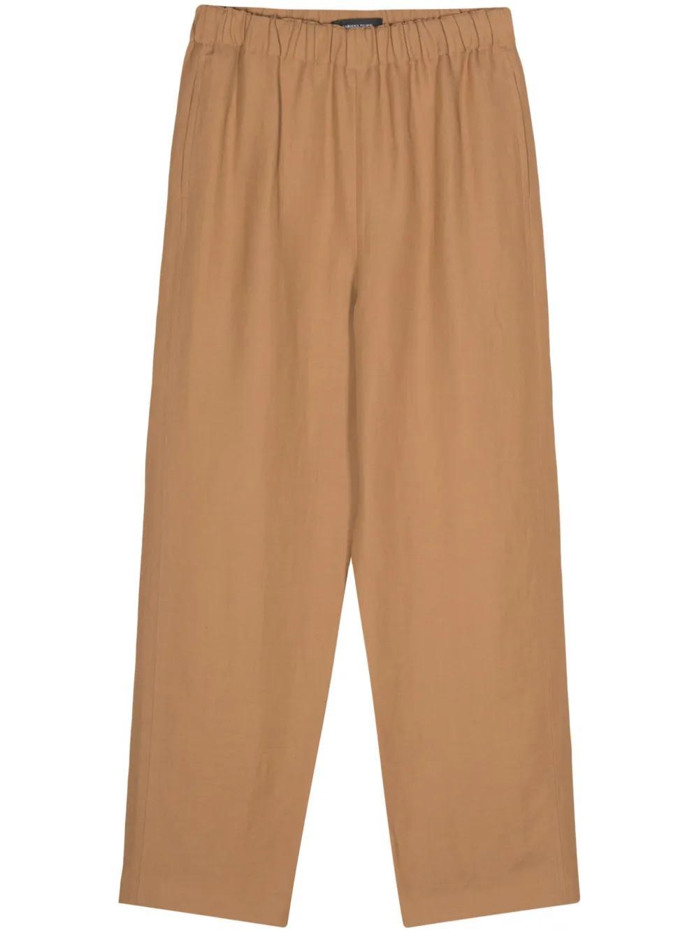 FABIANA FILIPPI High-waisted Trousers In Beige Product Image