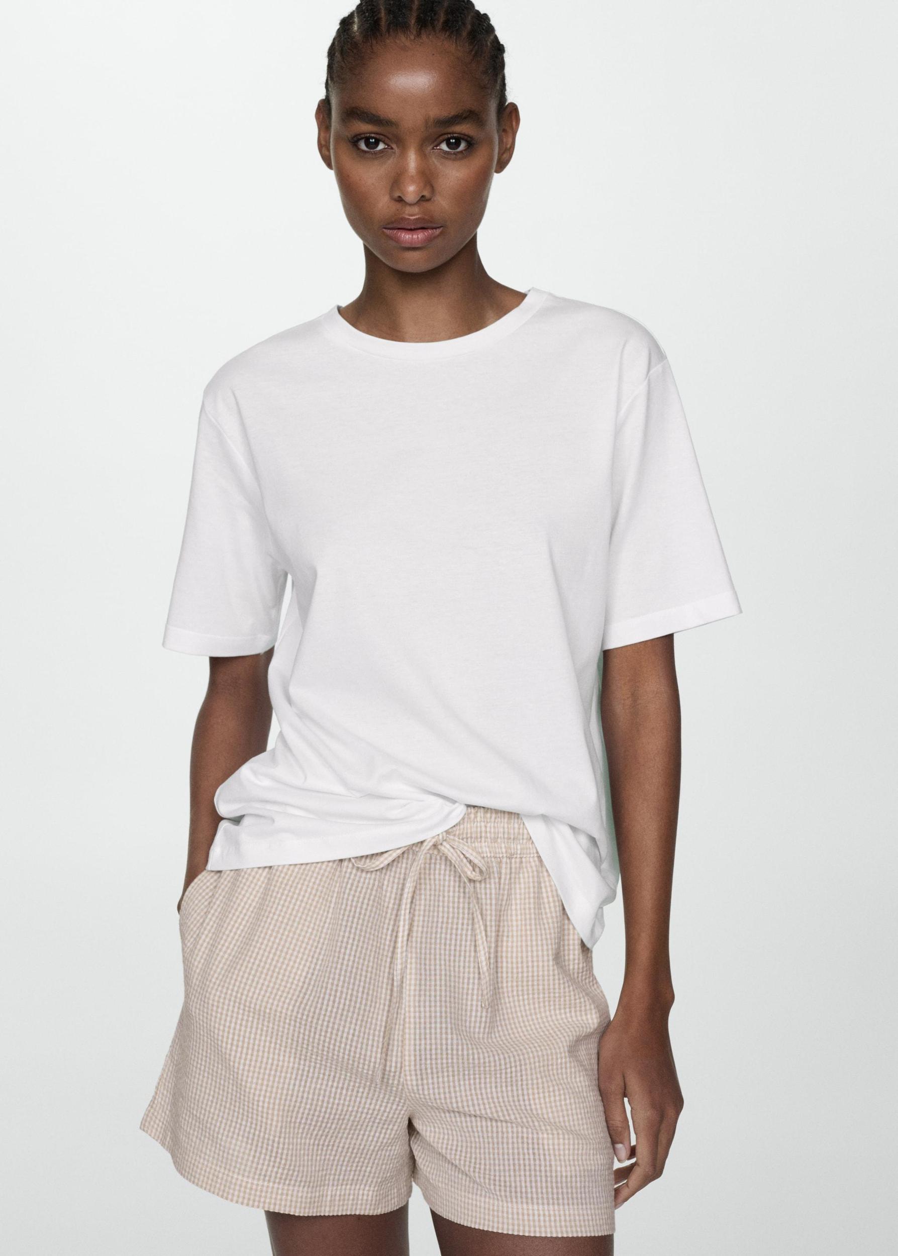 Gingham-check two-piece pyjamas - Women | MANGO USA Product Image