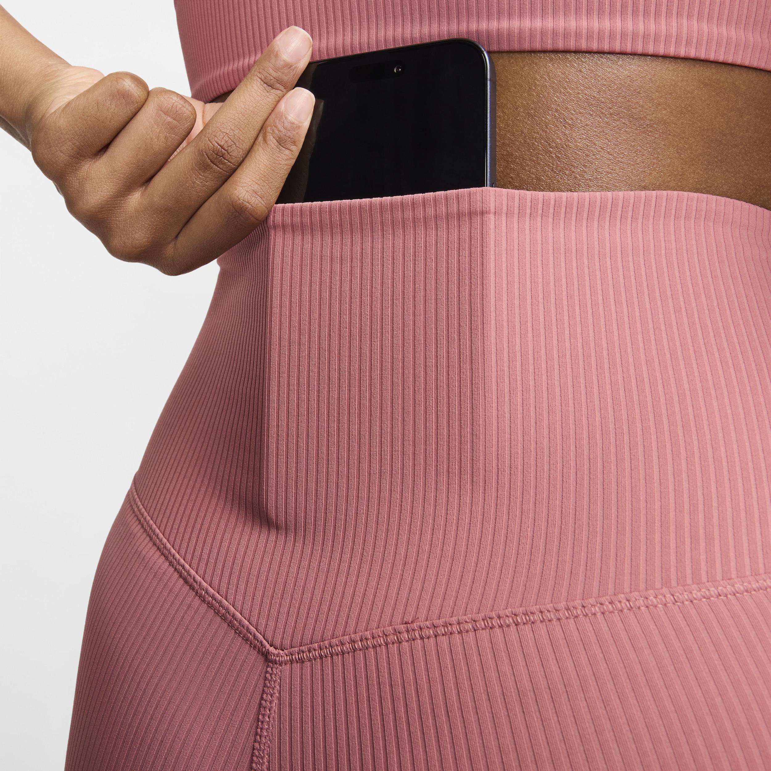 Nike Women's Zenvy Rib Gentle-Support High-Waisted 7/8 Leggings Product Image