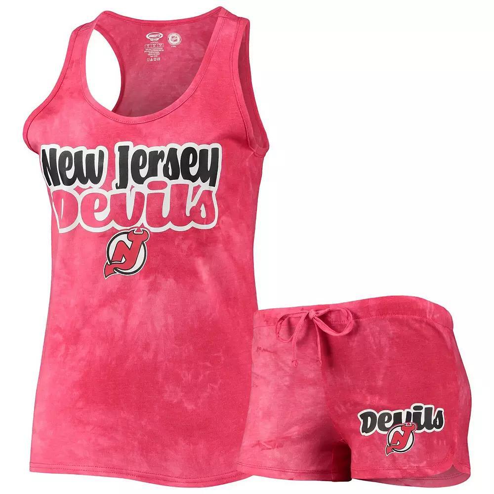 Womens Concepts Sport Red New Jersey Devils Billboard Racerback Tank Top & Shorts Set Product Image