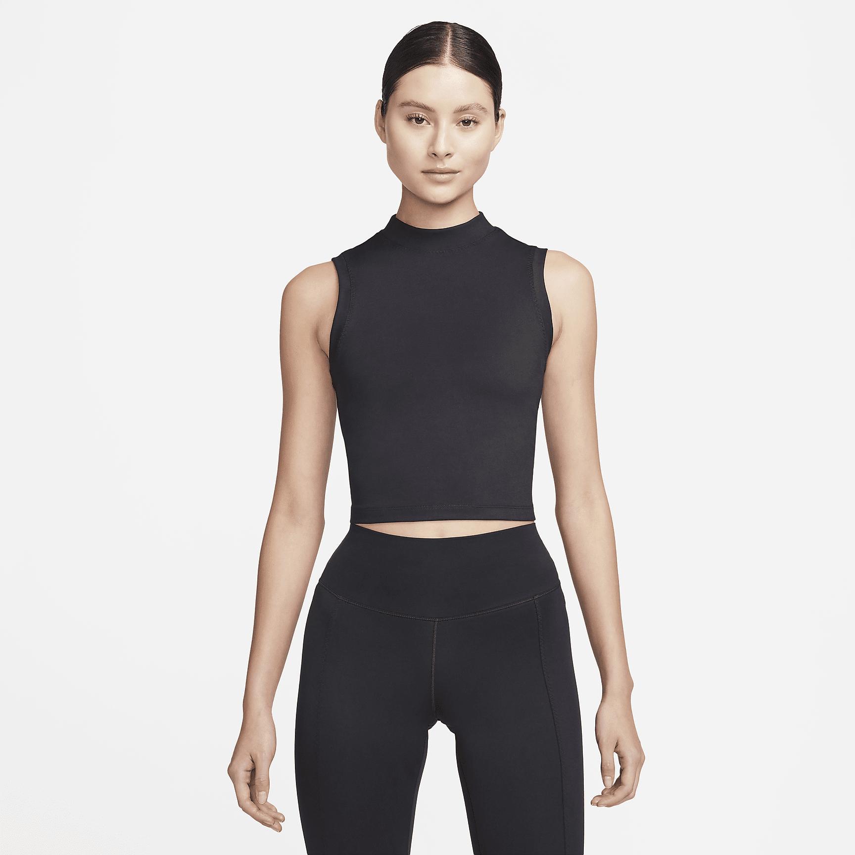 Nike One Fitted Women's Dri-FIT Mock-Neck Cropped Tank Top Product Image