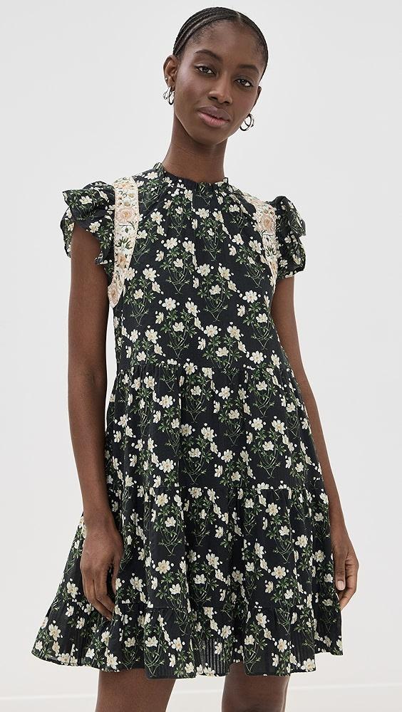 Sea Elizabeth Print Mini Flutter Sleeve Dress | Shopbop Product Image