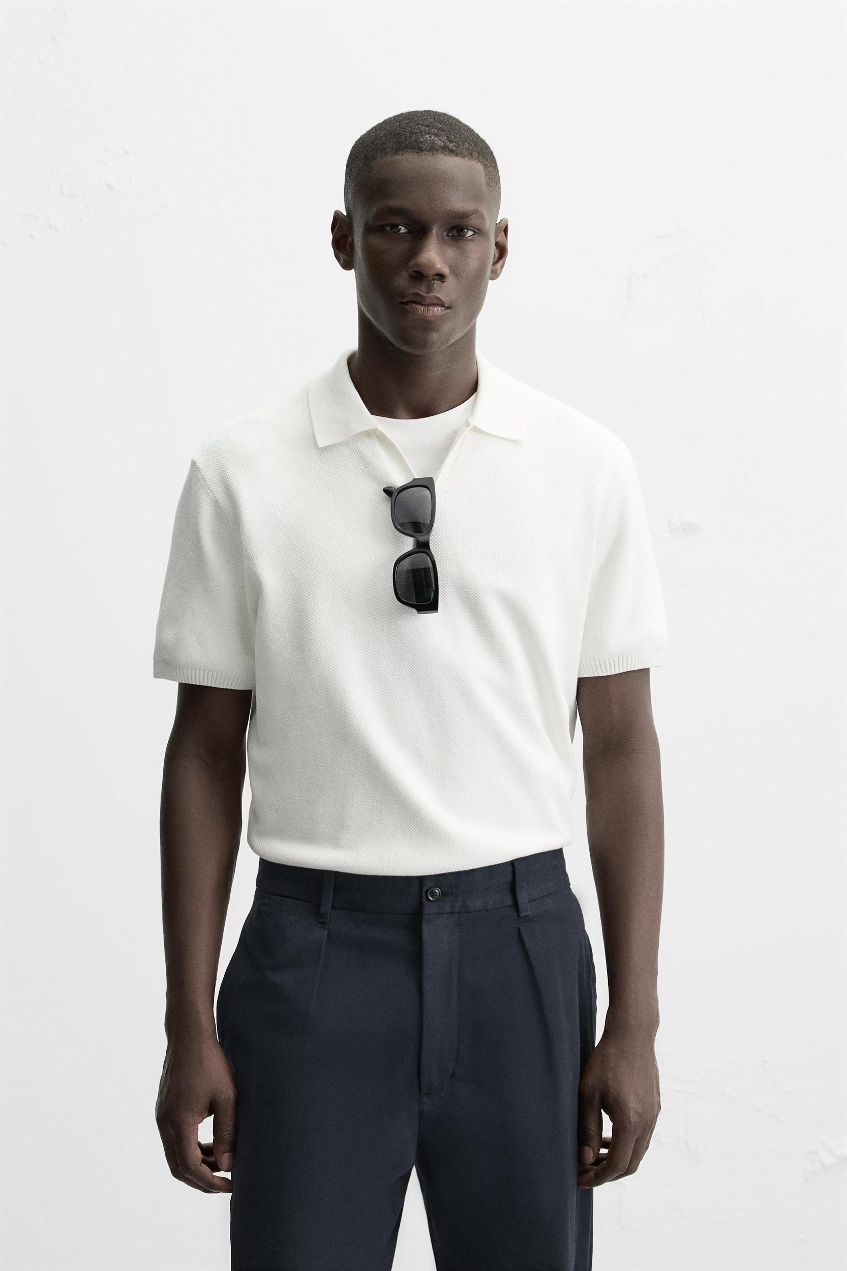 TEXTURED KNIT POLO Product Image