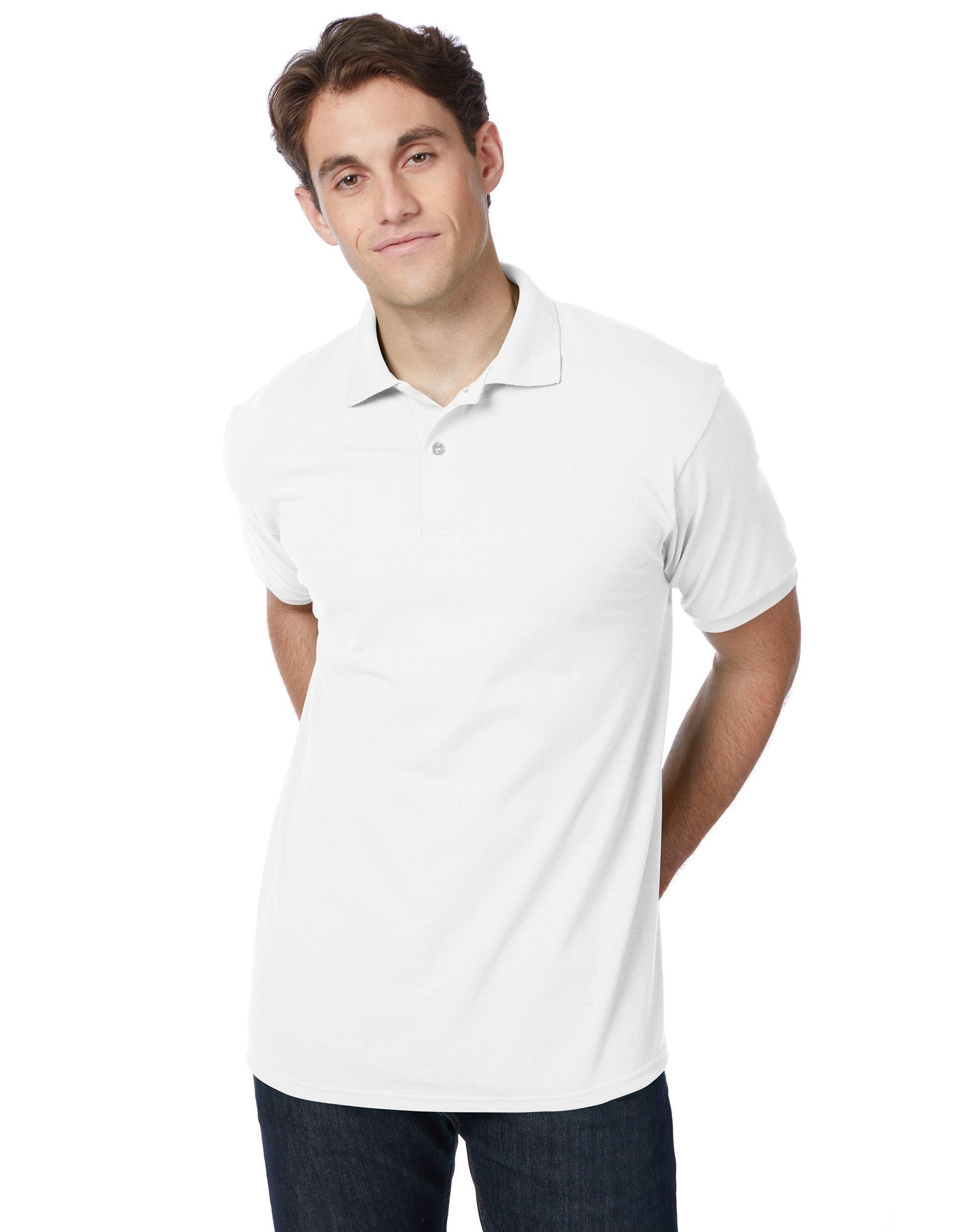 Hanes EcoSmart Mens Polo Shirt (Big & Tall Sizes Available) Black 3XL Product Image