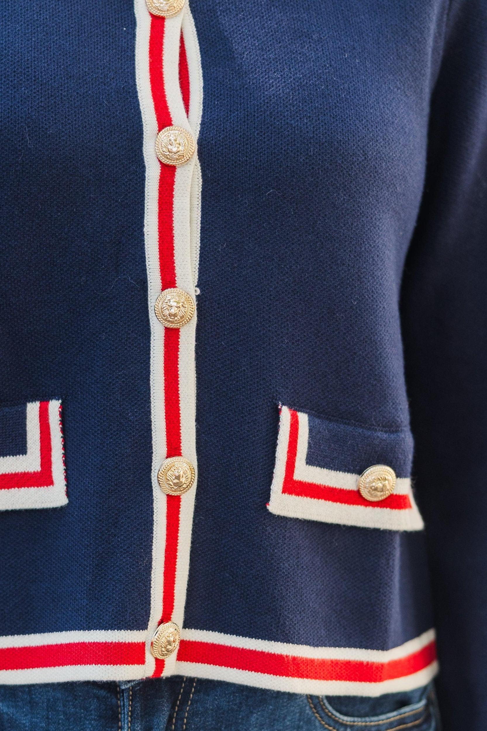 Sail Away With Me Navy Blue Cardigan Female Product Image