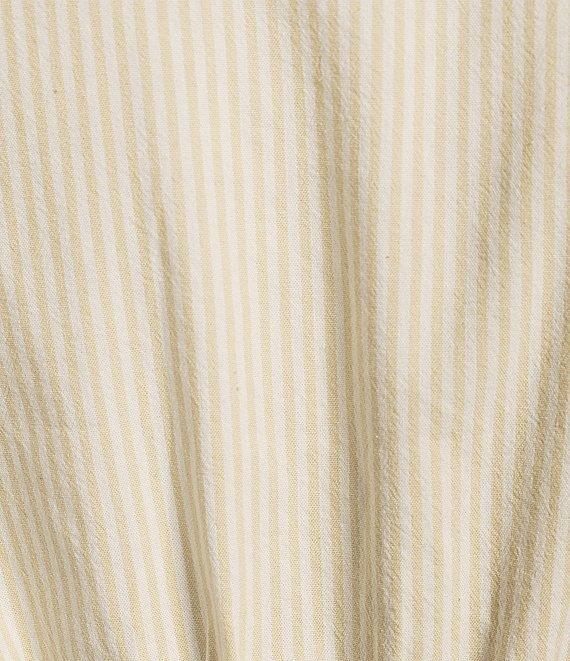 Blu Pepper Striped Collared Short Sleeve Coordinating Top Product Image