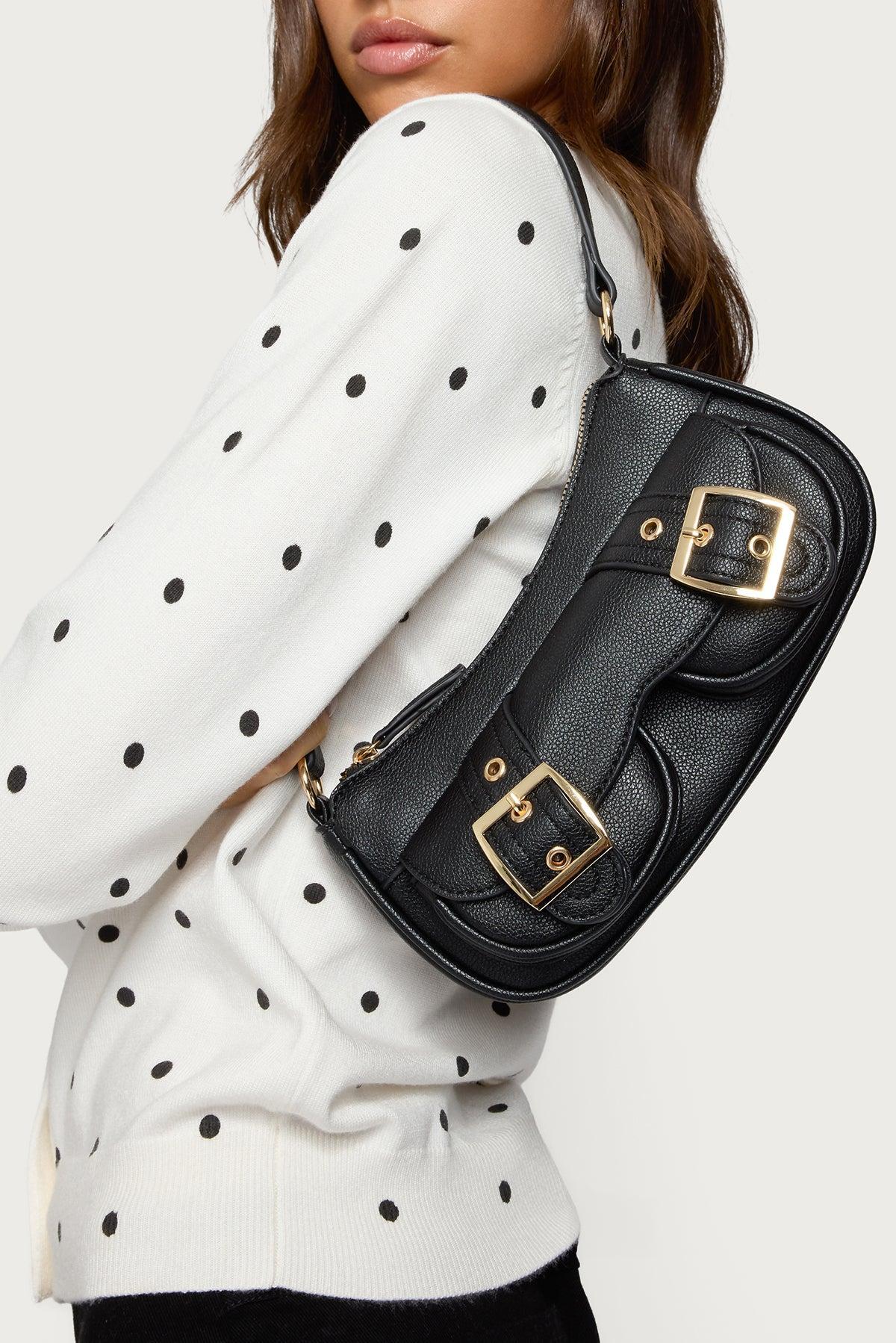 Zinnia Faux Leather Buckle Bag Product Image