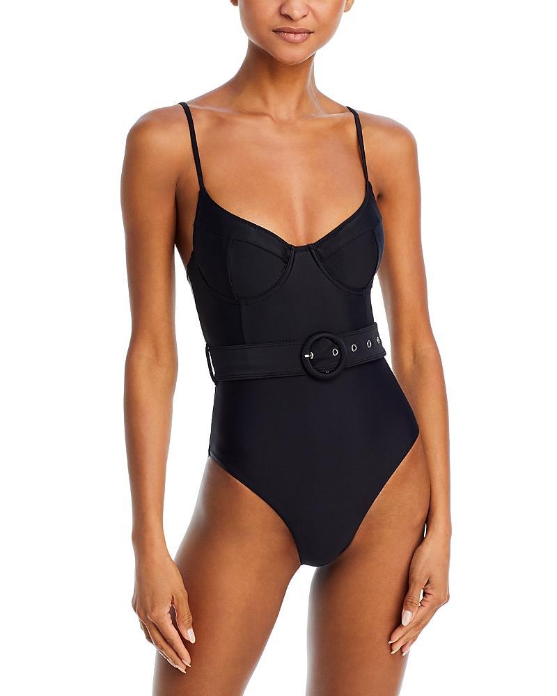 Simkhai Noa Belted Bustier One Piece Swimsuit Product Image
