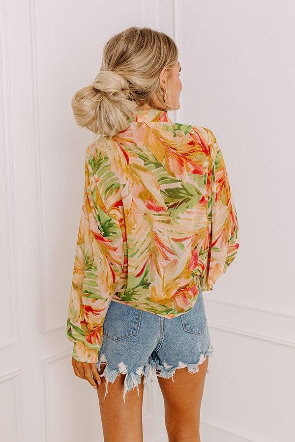 Tropical Bungalow Chiffon Front Tie Overlay Product Image