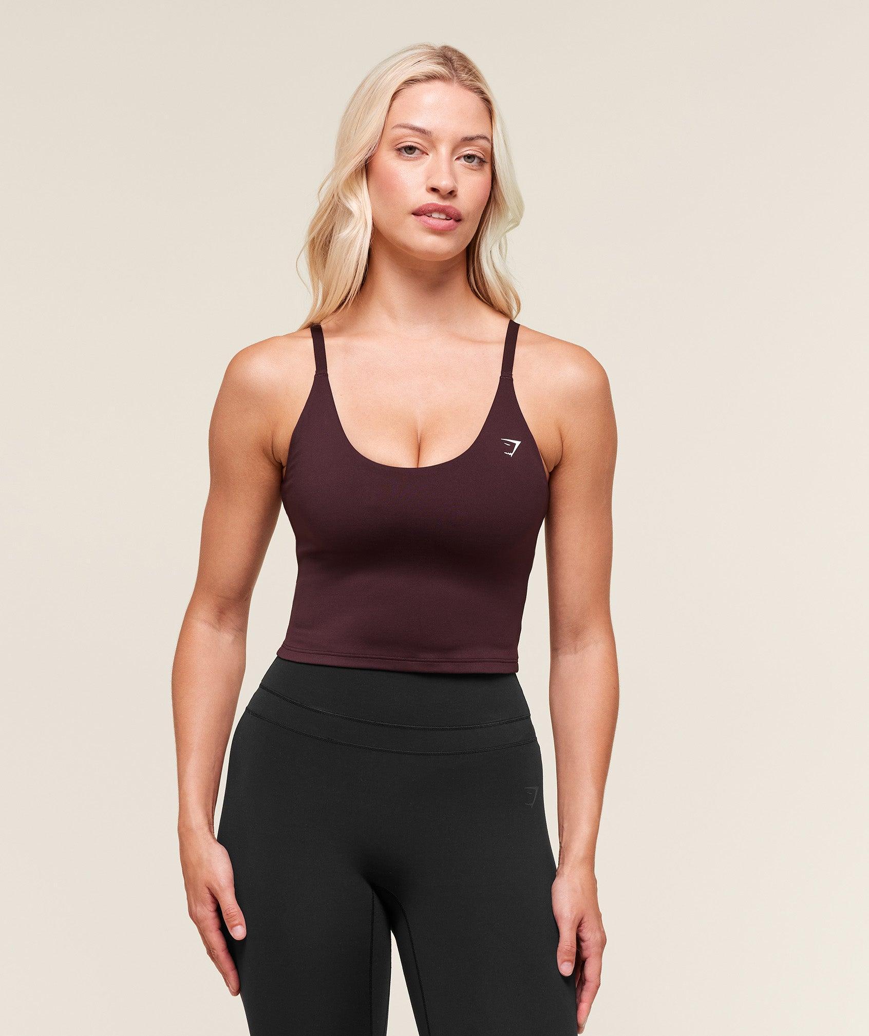 Gymshark Training Cami Tank With Shelf - Cherry Purple Female Product Image