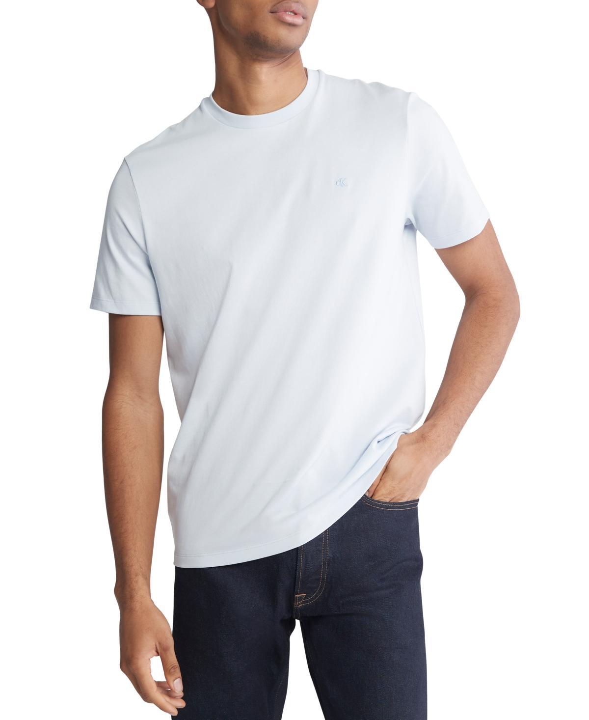 Calvin Klein Men's Smooth Cotton Monogram Logo T-Shirt - Grey - XXL Product Image