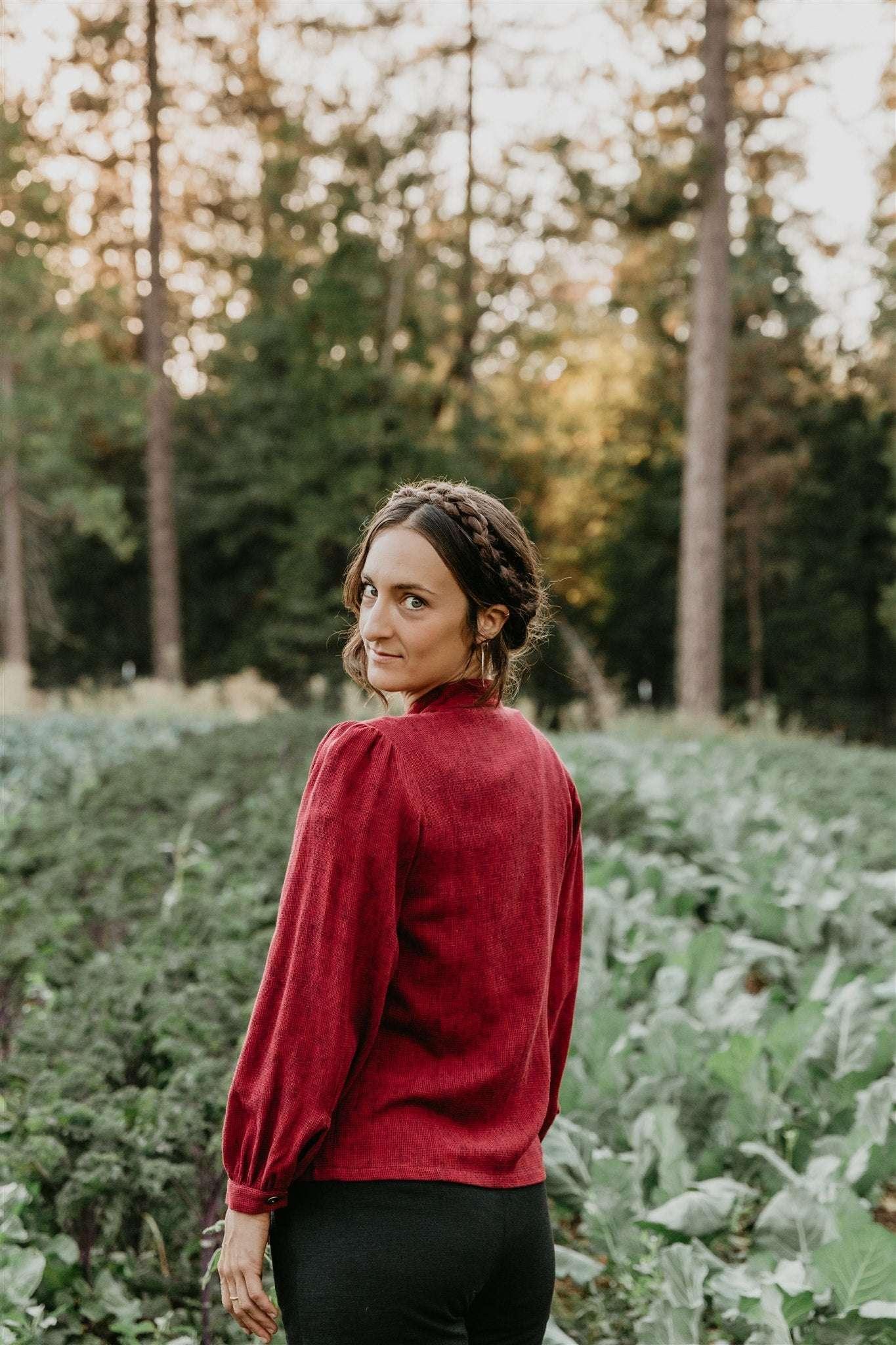 Jane Jacket in Ruby Checker Product Image