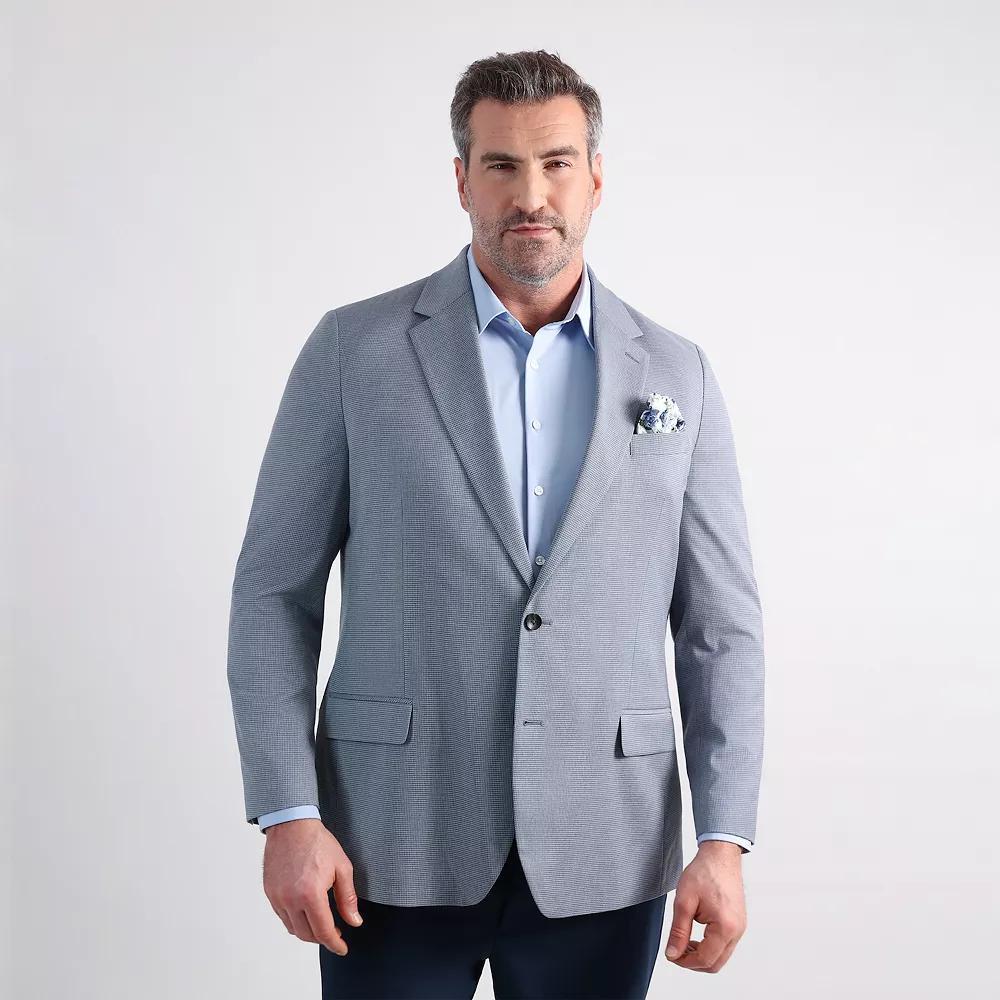 Big & Tall J.M. Haggar Mini Dobby Tailored Fit Sport Coat, Mens Grey Blue Product Image