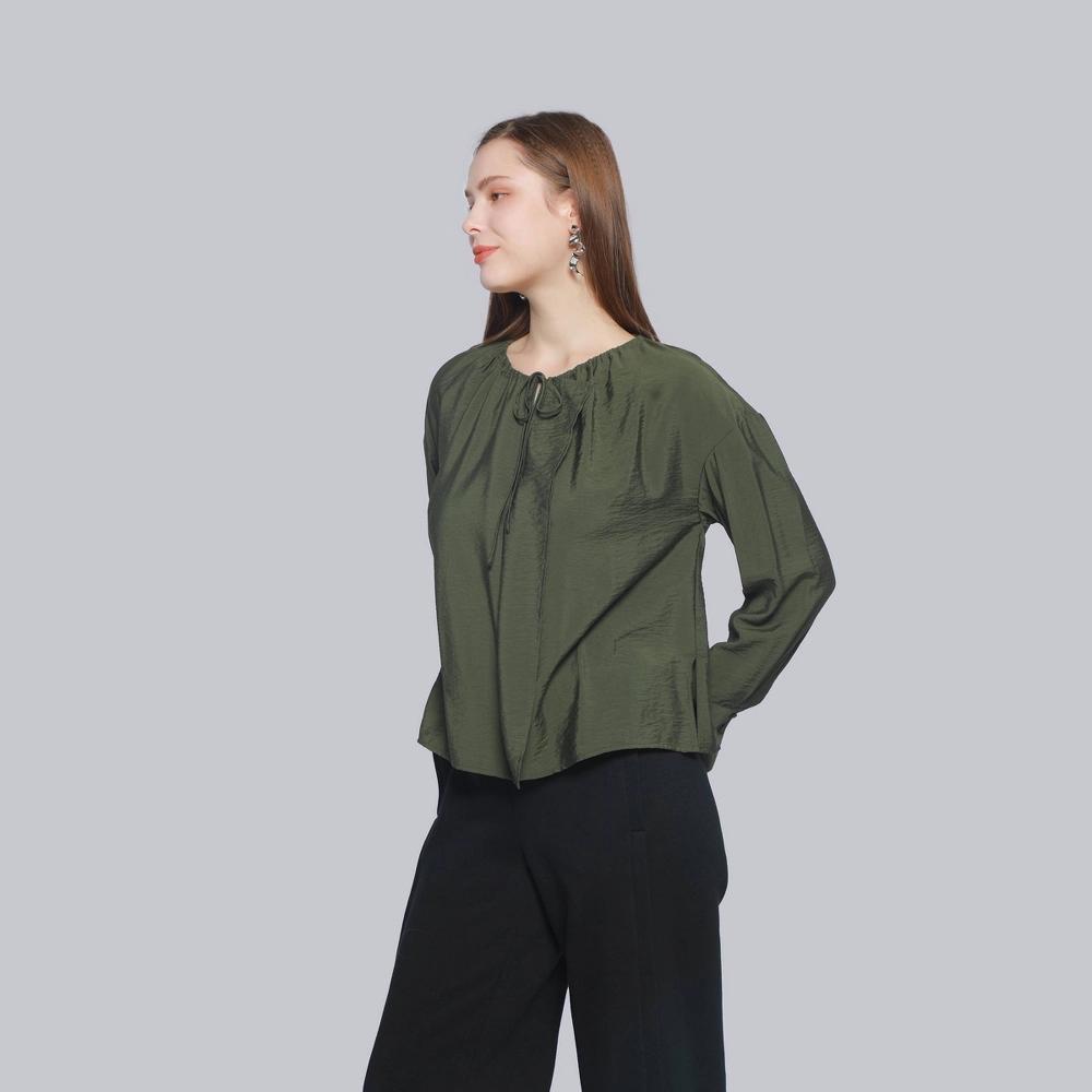 Womens Ruffle Long Sleeve Blouse - A New Day Product Image