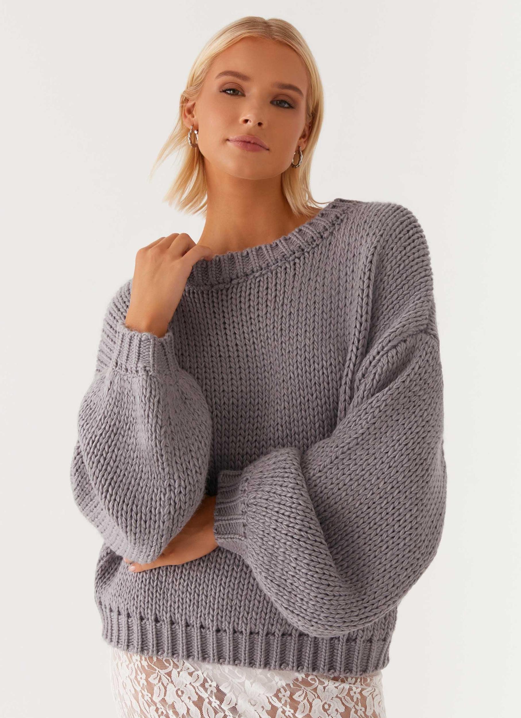 Costella Knit Sweater - Grey Product Image