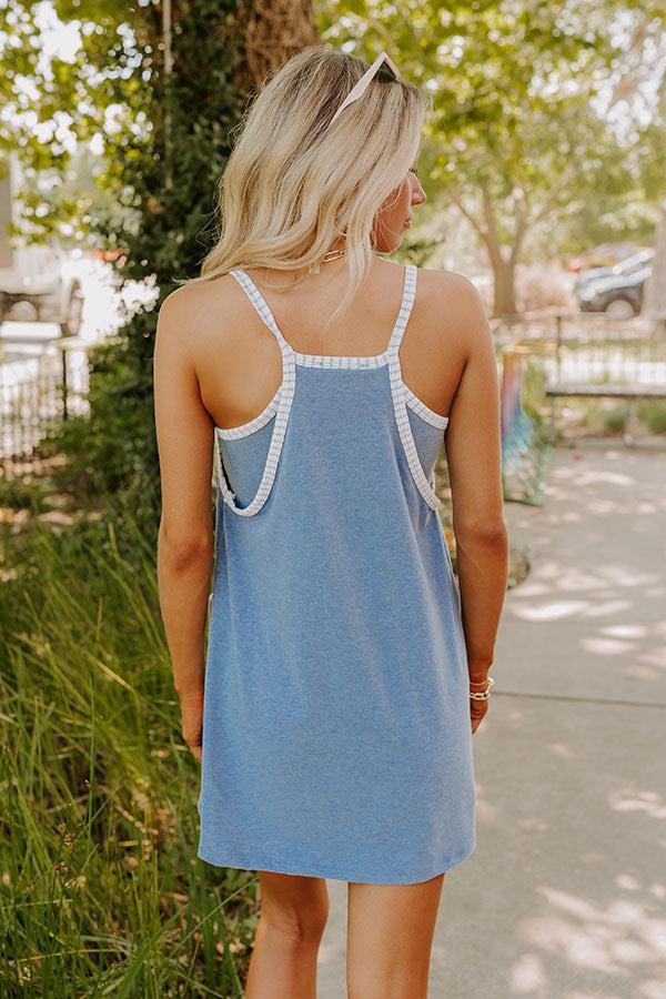 Paradise Getaway Romper Dress in Blue Product Image