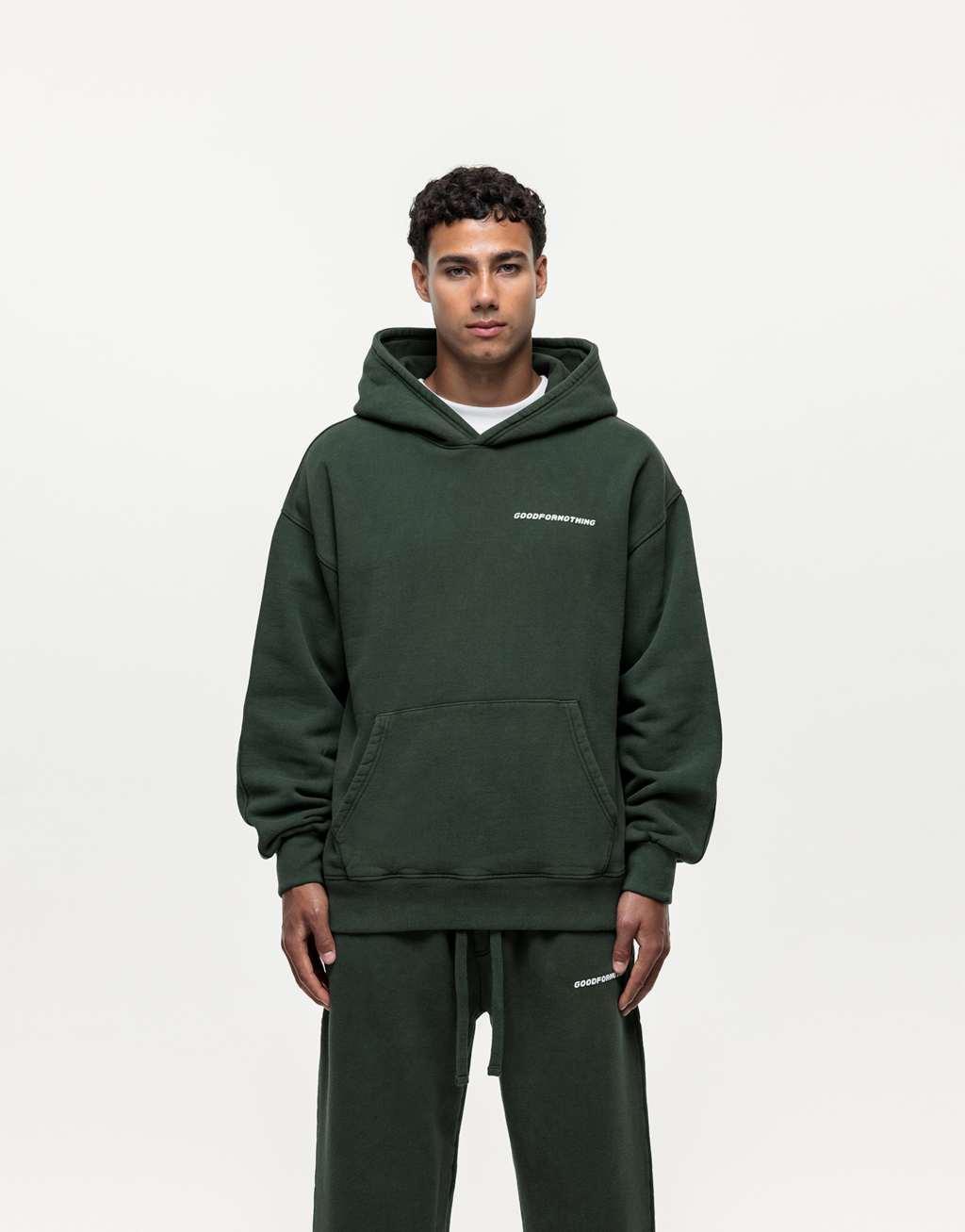 Good For Nothing foundation hoodie in green  Product Image
