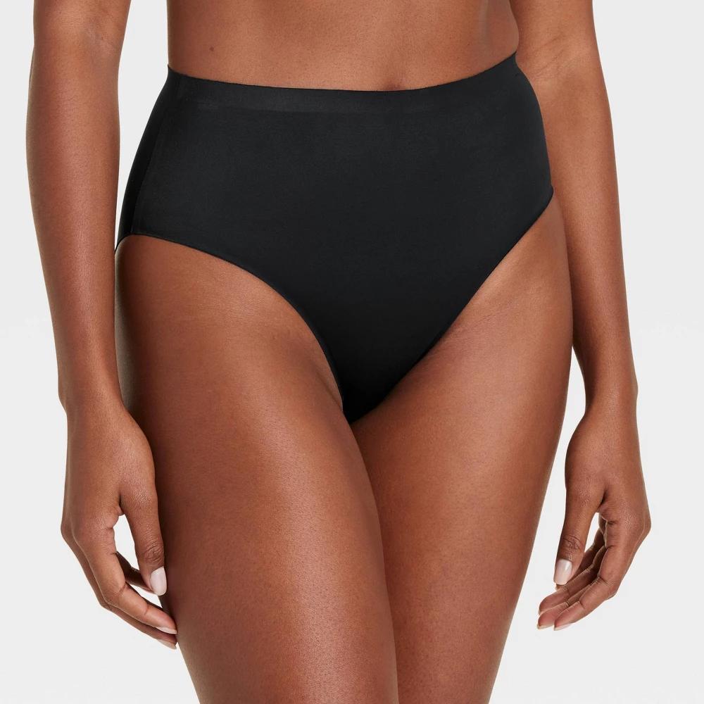 Women's Luxury Collection Bonded Microfiber Briefs - Auden™ Black XL: High Rise, Cotton Gusset, Midweight Fabric Product Image