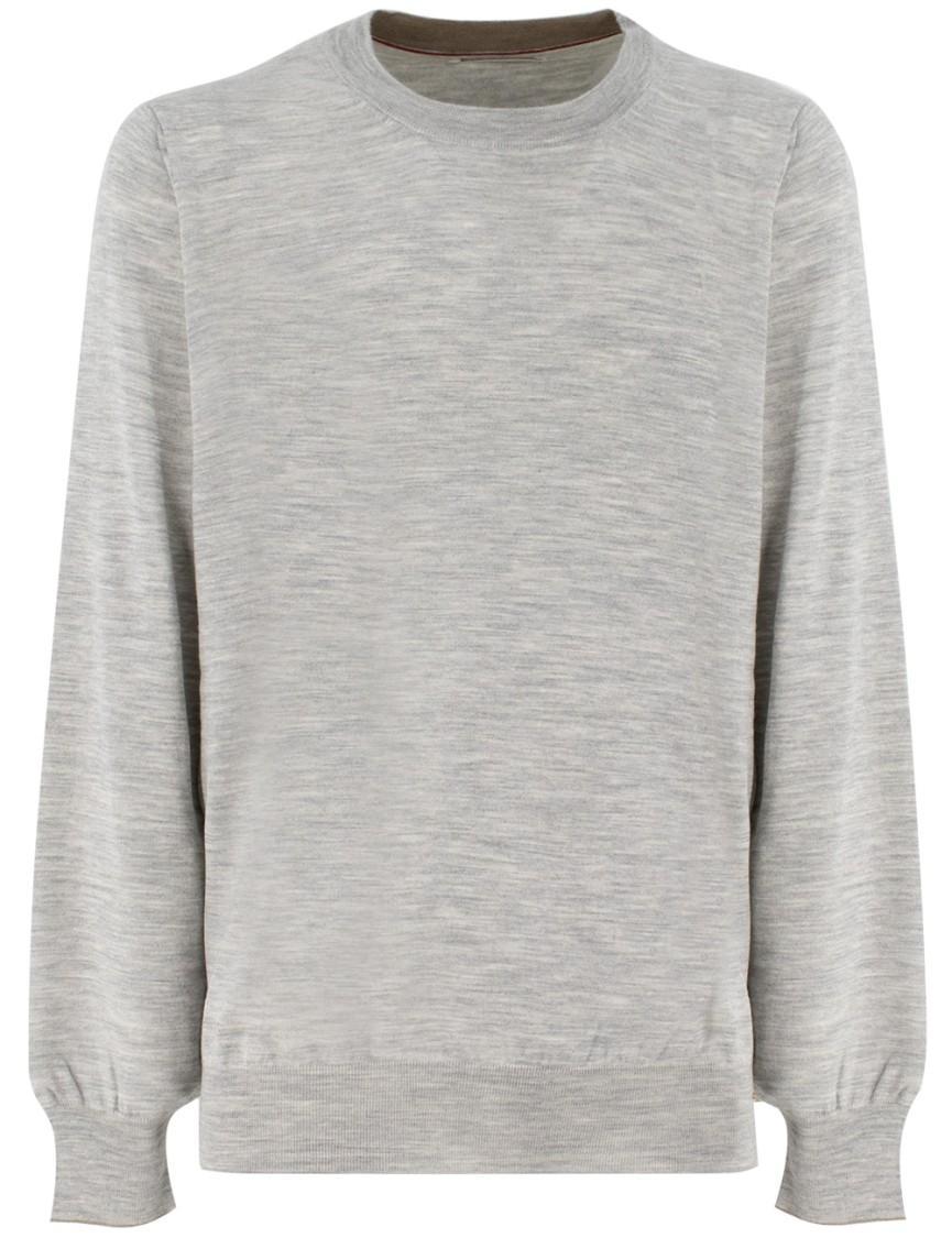 BRUNELLO CUCINELLI Jumper In Grigio Chiaro Product Image