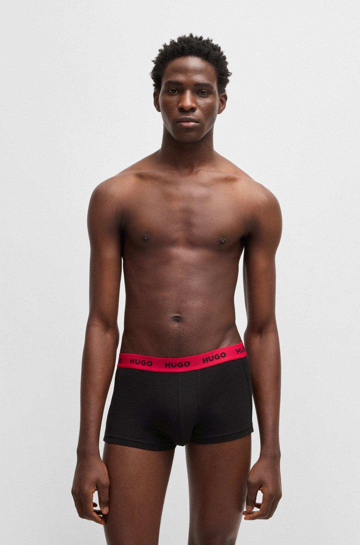 Three-pack of stretch-cotton trunks with logo waistbands Product Image