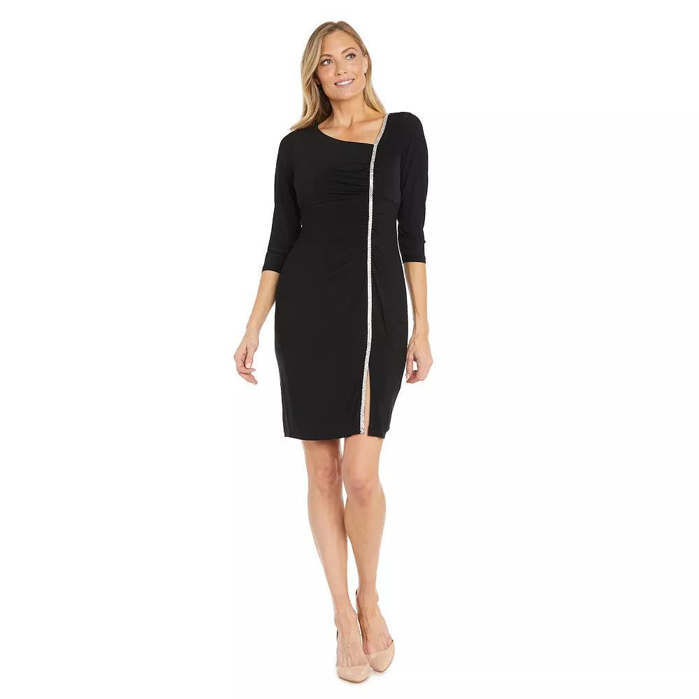 Womens R&M Richards Assymetric Rhinestone Dress Product Image