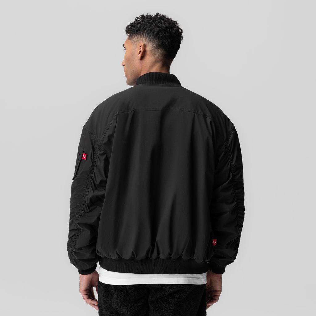 1003. Sherpa-Lined Insulated Bomber Jacket - Black Product Image