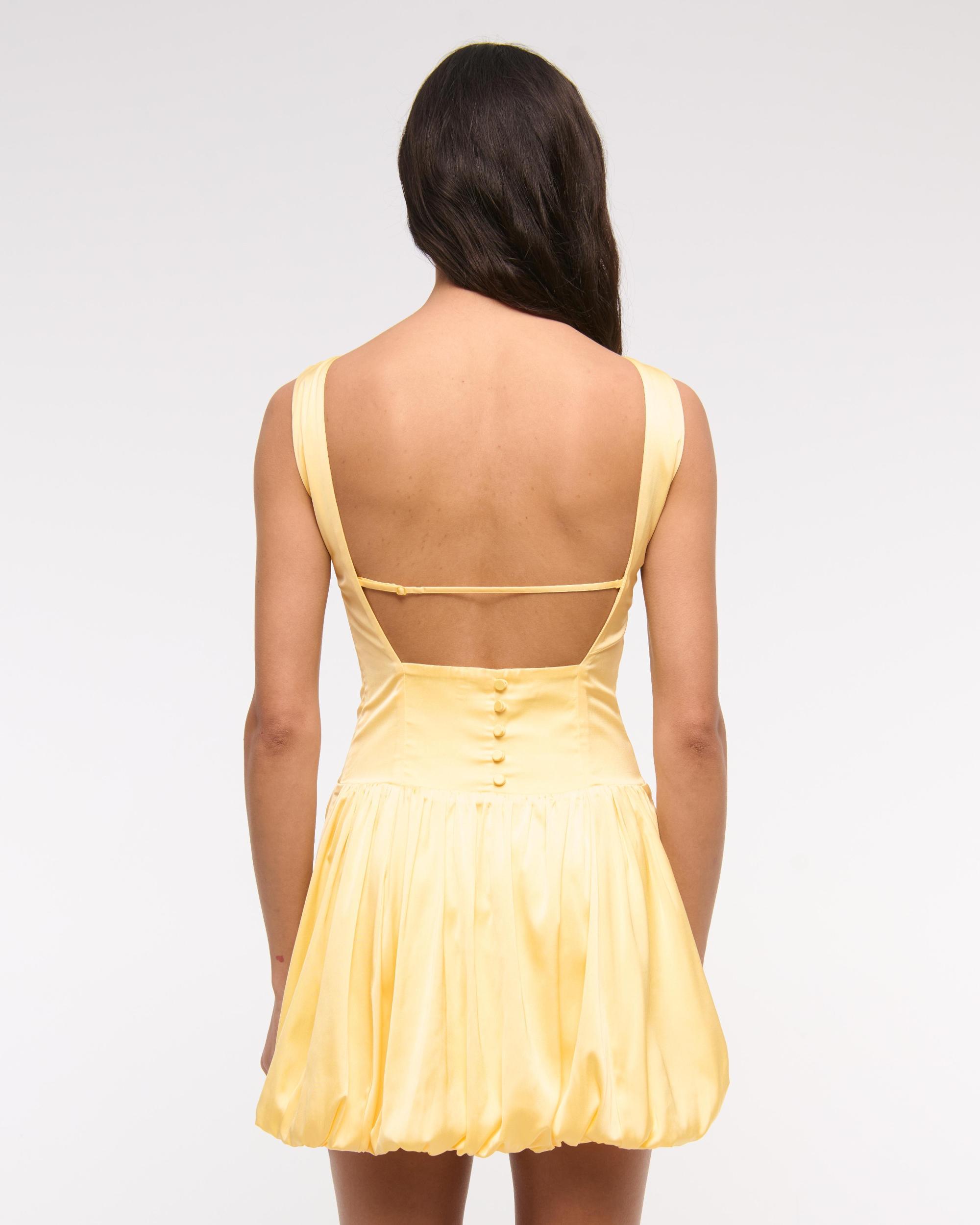 High-Neck Bubble Hem Mini Dress Product Image