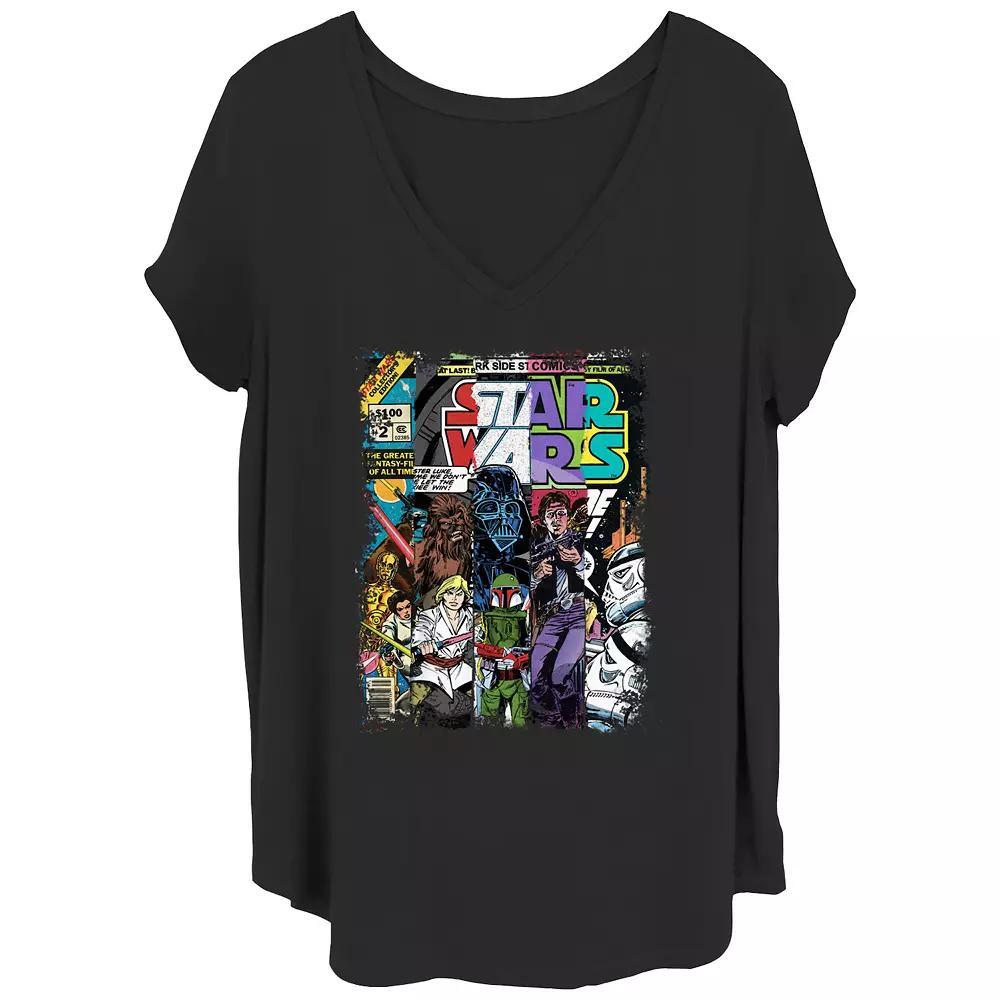 Juniors' Plus Size Country Music Fest Poster V-Neck Graphic Tee, Women's, Size: 1XL, Black Product Image
