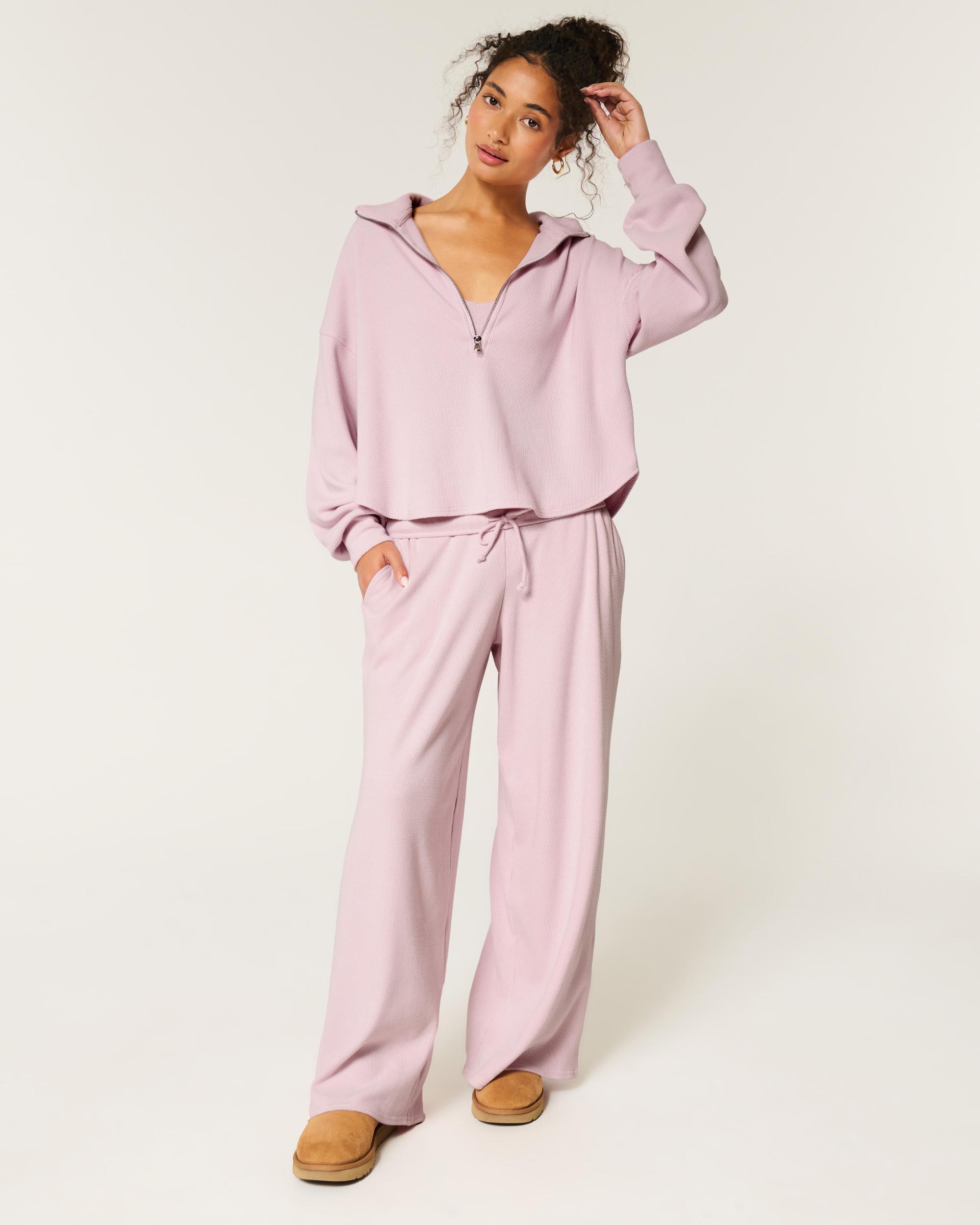 Gilly Hicks Cozy Waffle Quarter-Zip Top Product Image