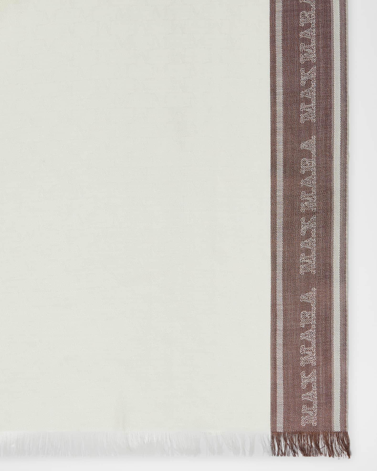 Madre Logo-Print Trim Silk-Blend Scarf Product Image