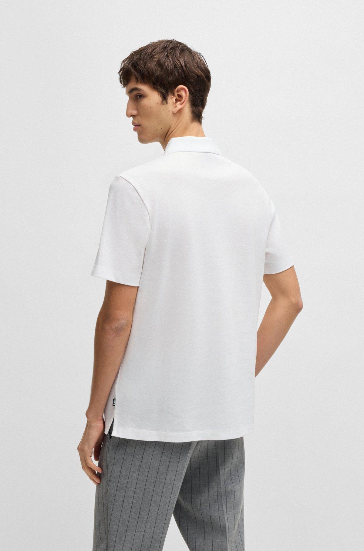 Mercerized-cotton polo shirt with script logo Product Image