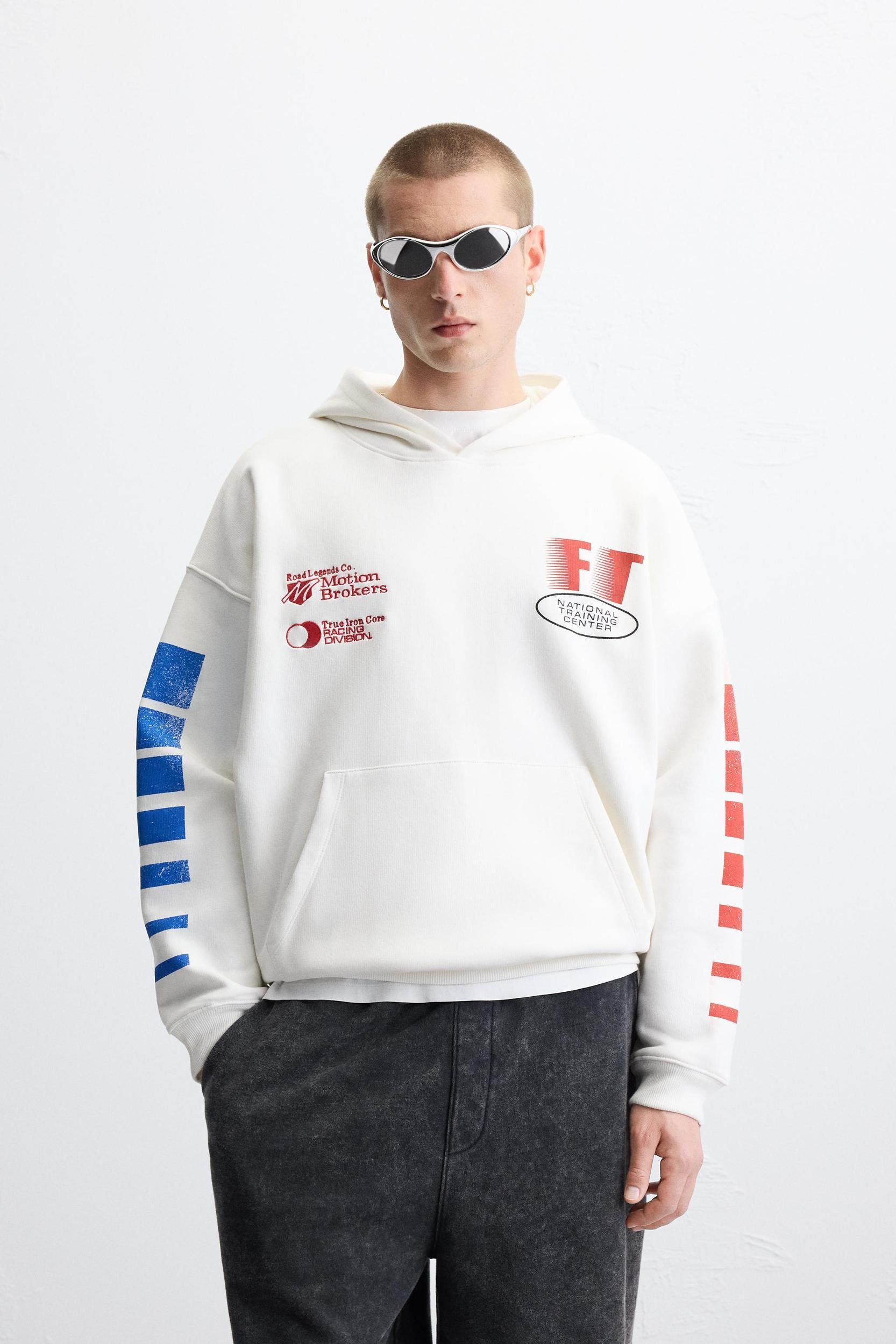 RACING PRINT HOODIE Product Image