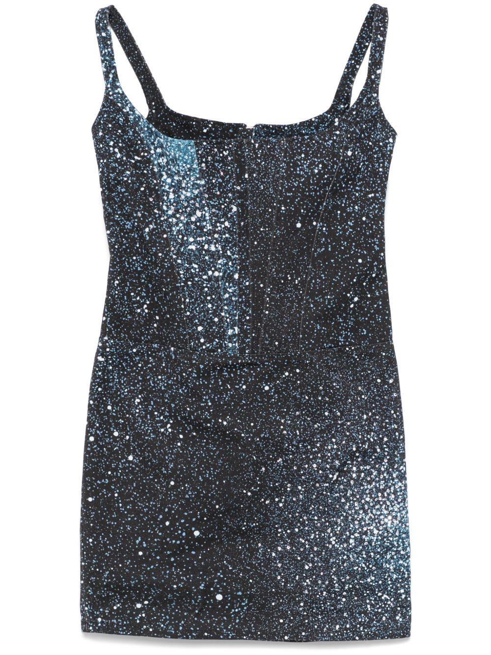 constellation-print mini dress Product Image