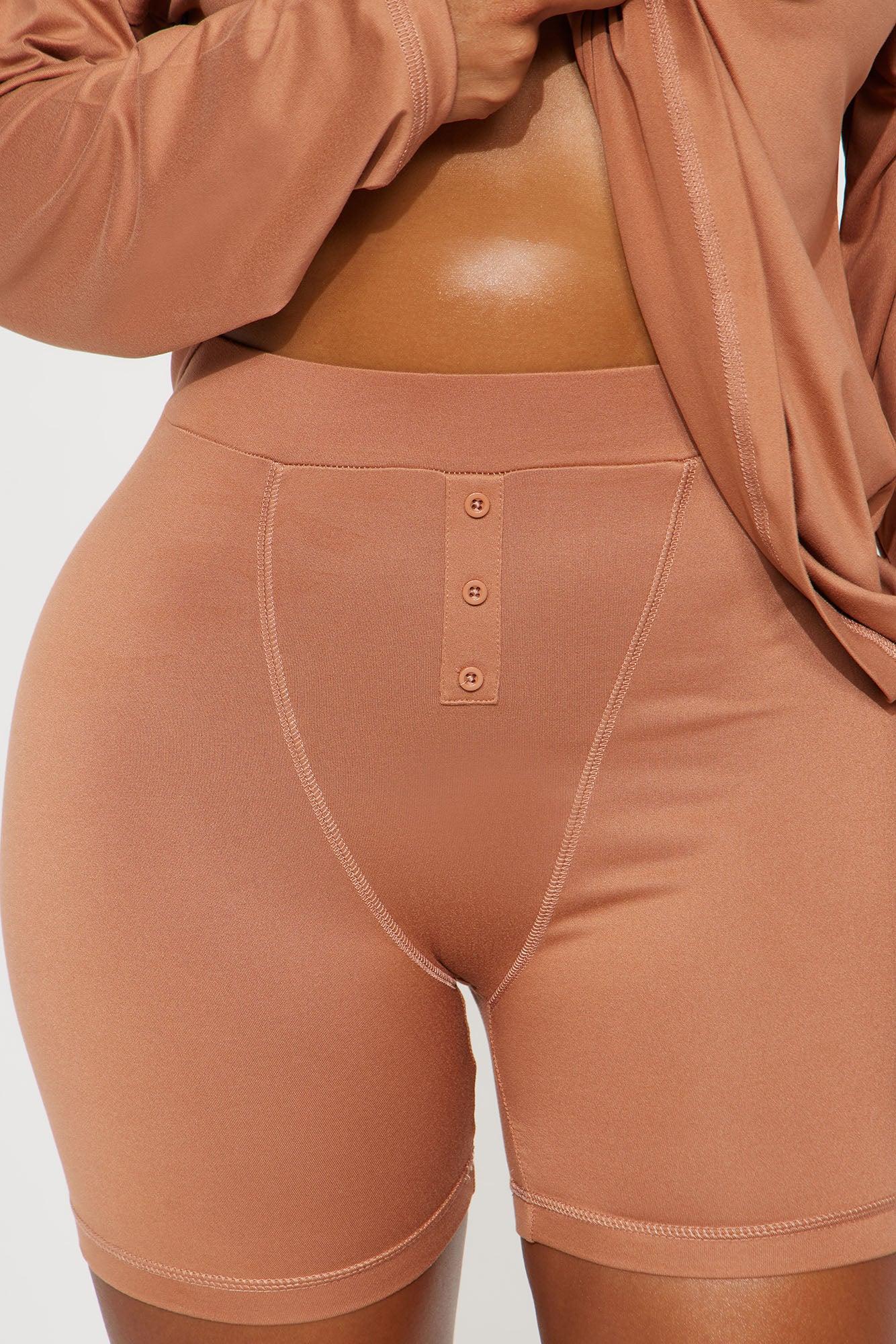Me And You PJ Boxer Short Set - Mocha Female Product Image