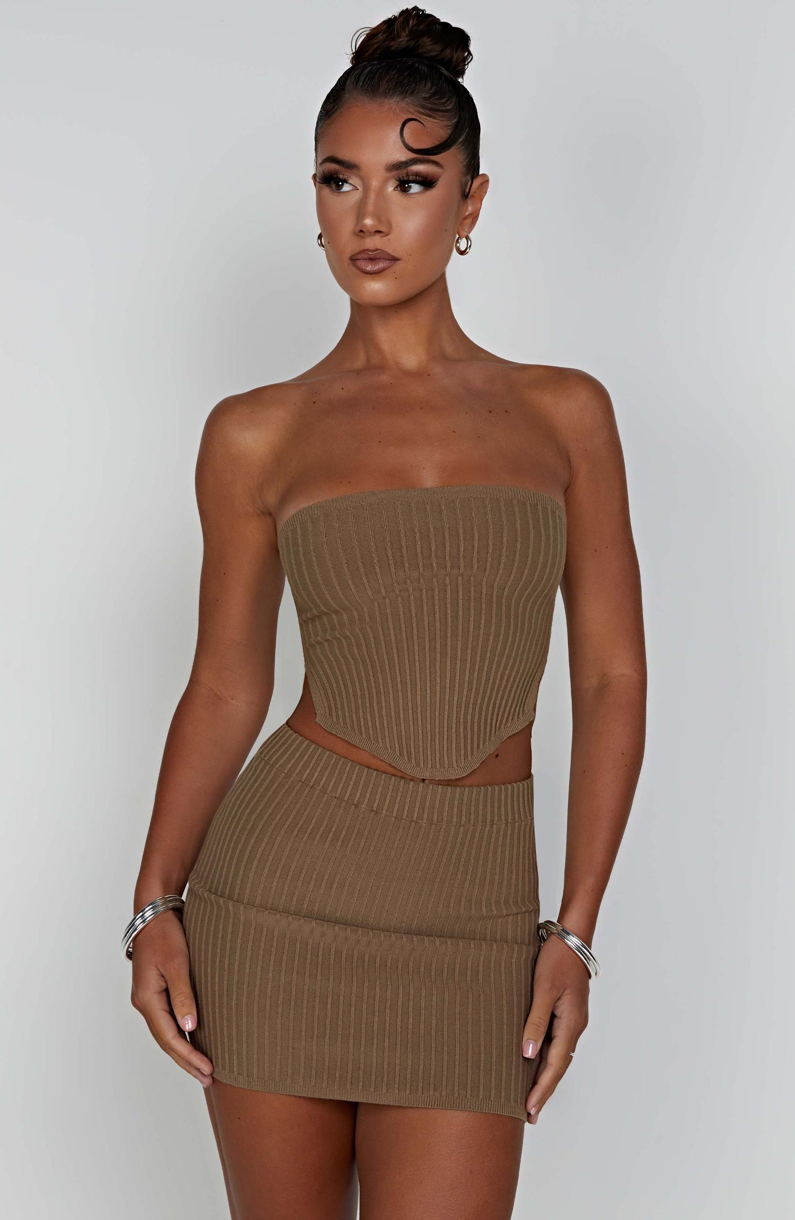 Jaz Mini Skirt - Mocha Product Image