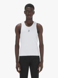 TANK TOP WITH ANCHOR LOGO EMBROIDERY in white | JW Anderson US  Product Image