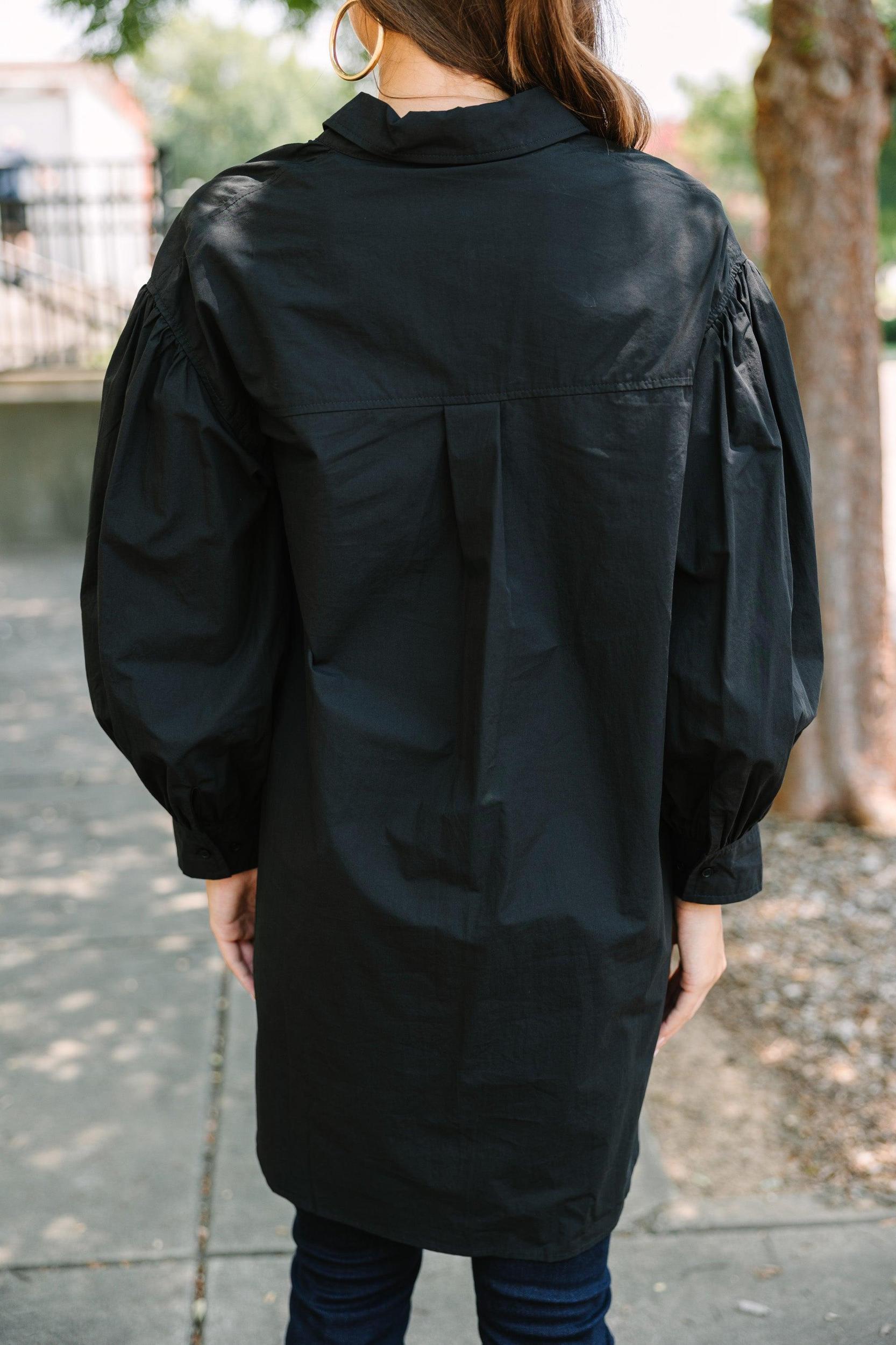 All On You Black Button Down Tunic Female Product Image
