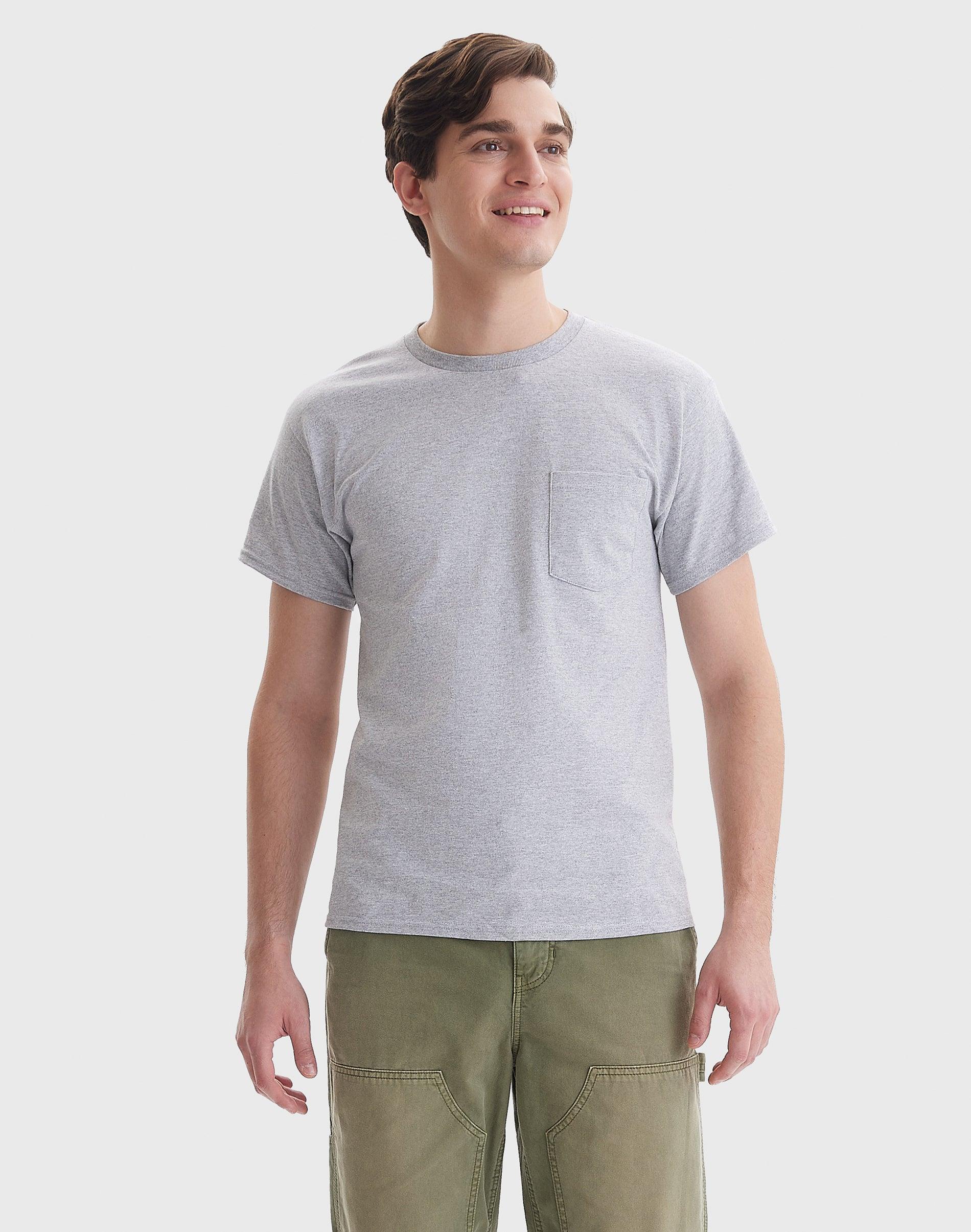 Hanes Mens Authentic Pocket T-Shirt Navy 2XL Product Image