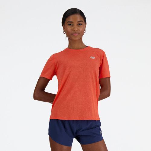 New Balance New Balance Women's Athletics T-Shirt Heather (Neo Flame Heather) Women's Clothing Product Image