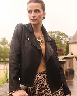 Leaf Print Shirt Dress Product Image