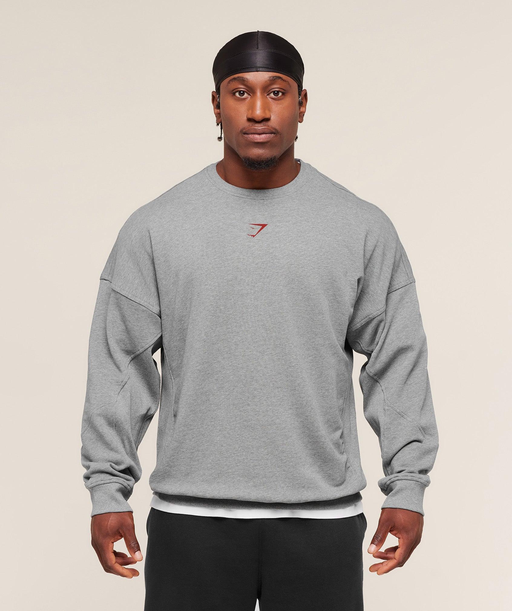Gymshark Power Crew - Charcoal Core Marl Male Product Image