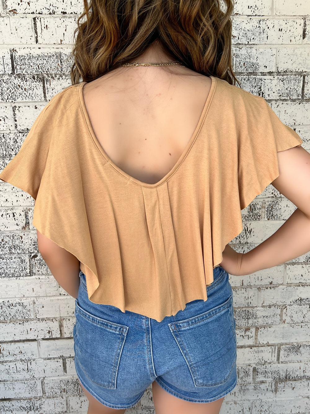 Shimmy & Shake V Neck Ruffle Top- 4 Colors* Product Image