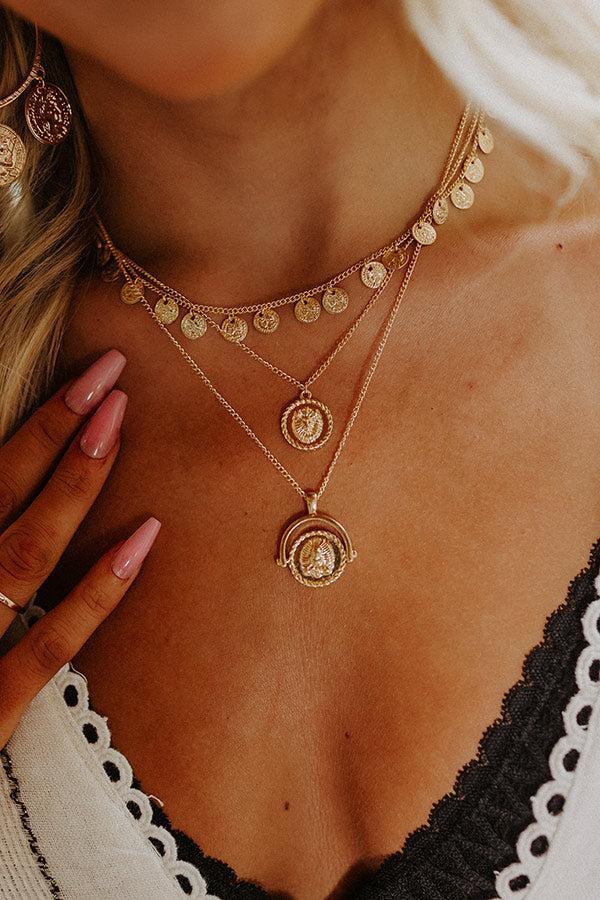 Romantic Story Layered Necklace in Gold Product Image