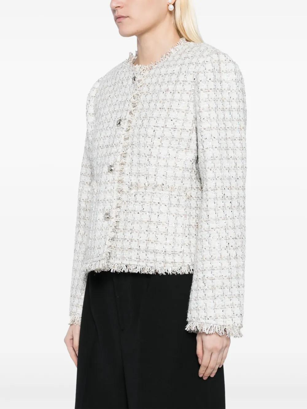 raw-finish tweed jacket Product Image