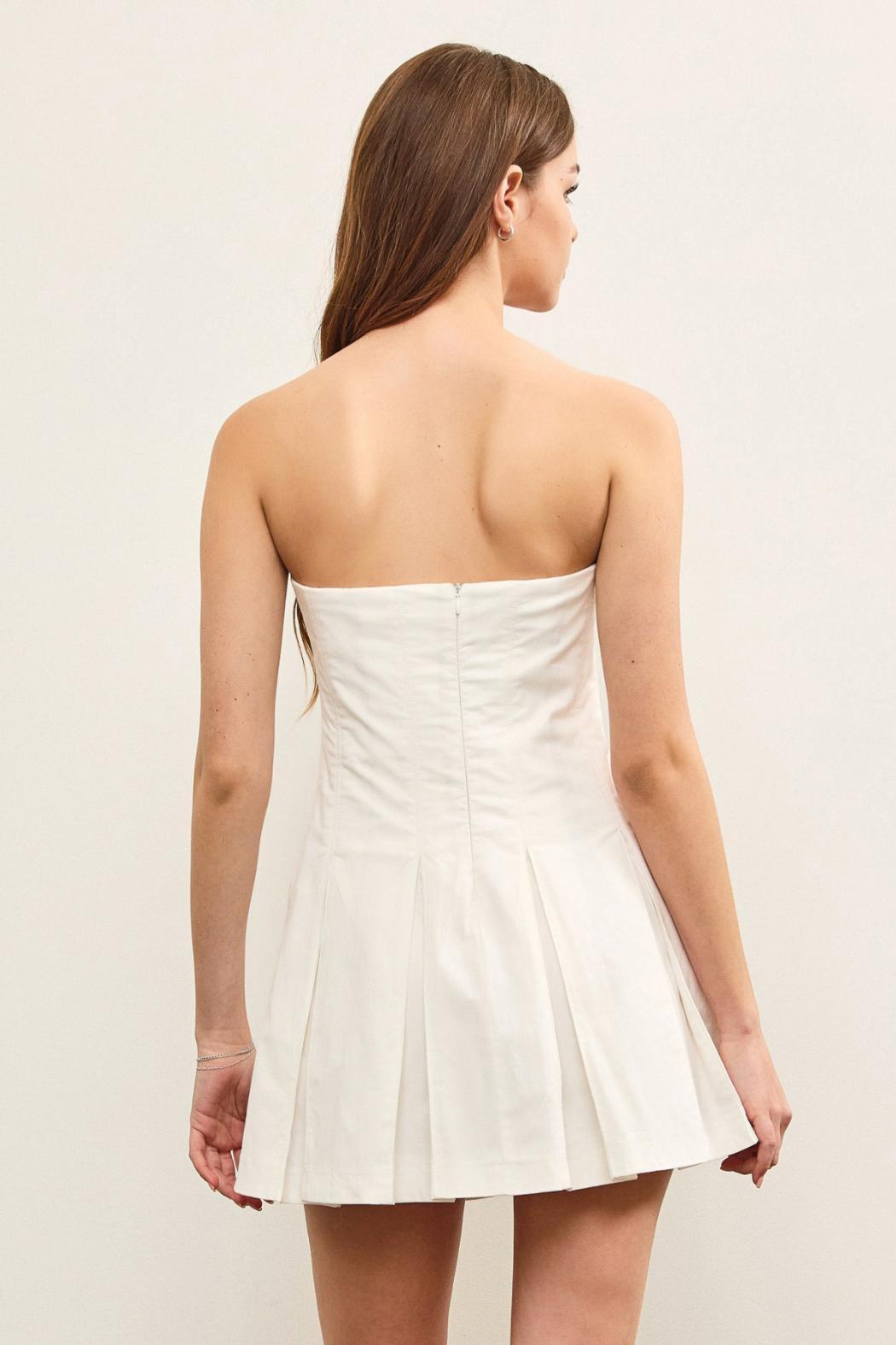 Strapless Pleated Mini Dress Product Image