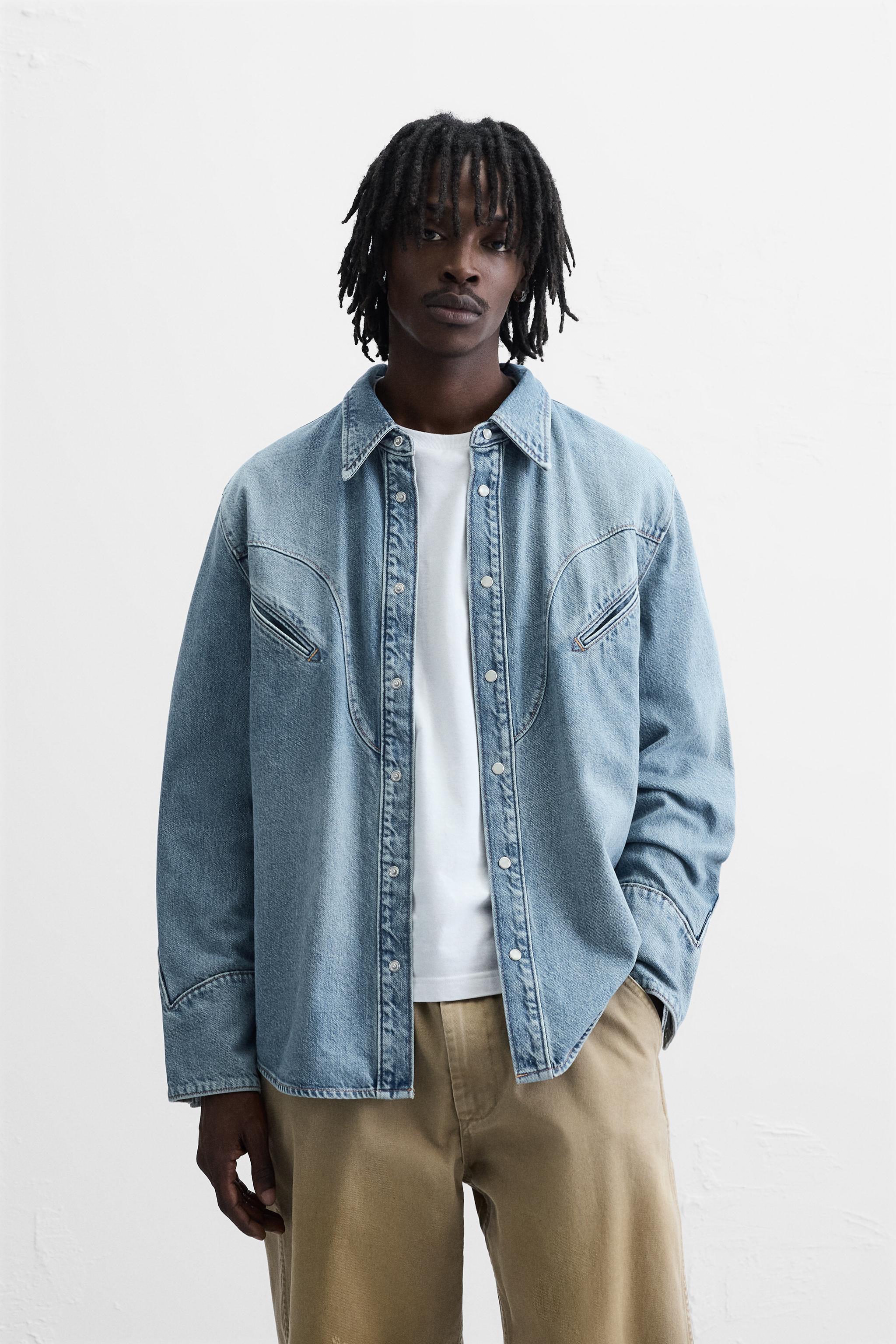 DENIM SHIRT WITH POCKETS Product Image