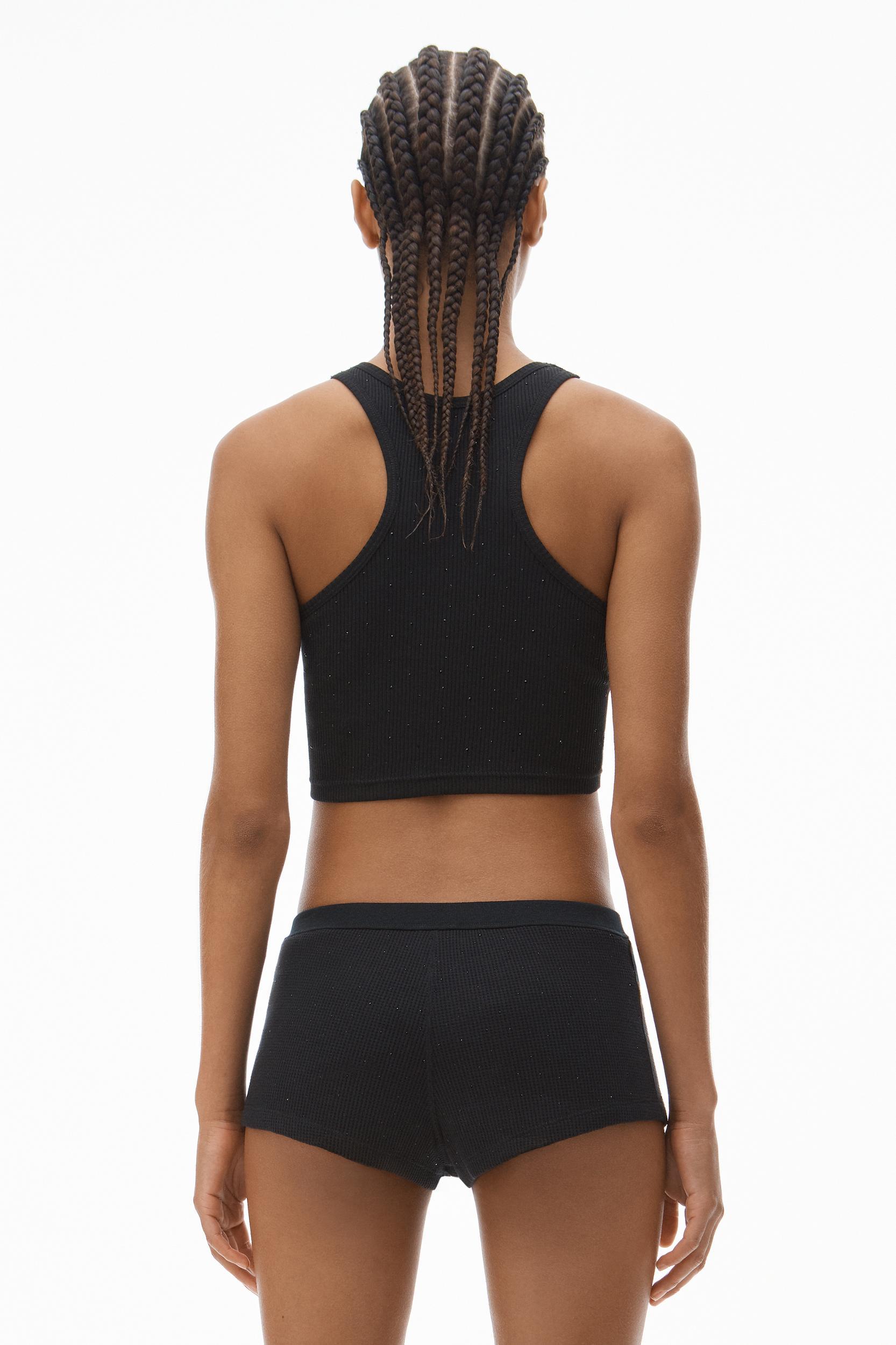 Crysal Hotfix Cami Dress In Waffle Knit Product Image