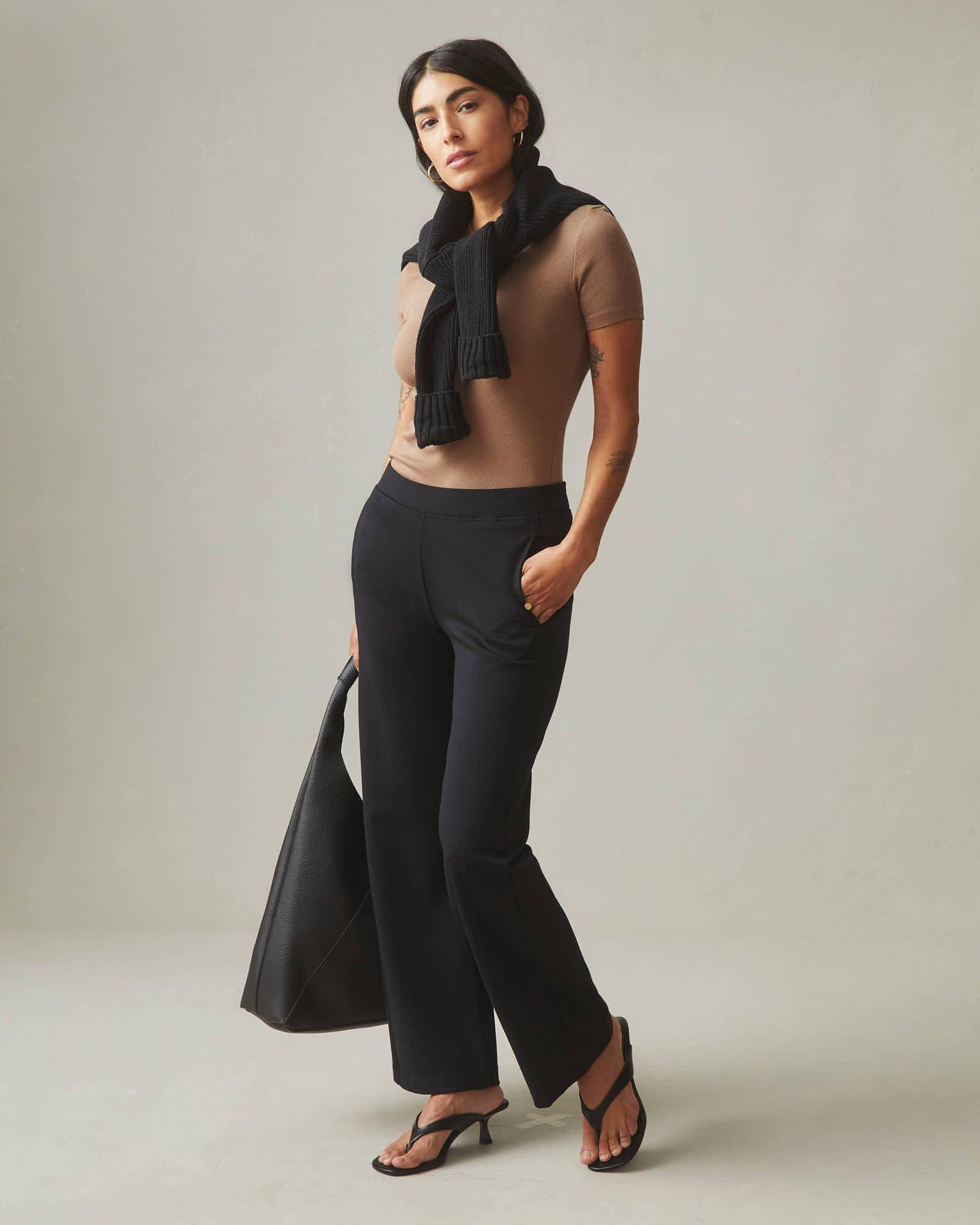 Women's Ponte Straight Pant - Super Black Female Product Image