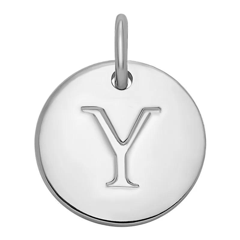 PRIMROSE Sterling Silver Letter Disc Charm, Women's, Sterling Silver N Product Image