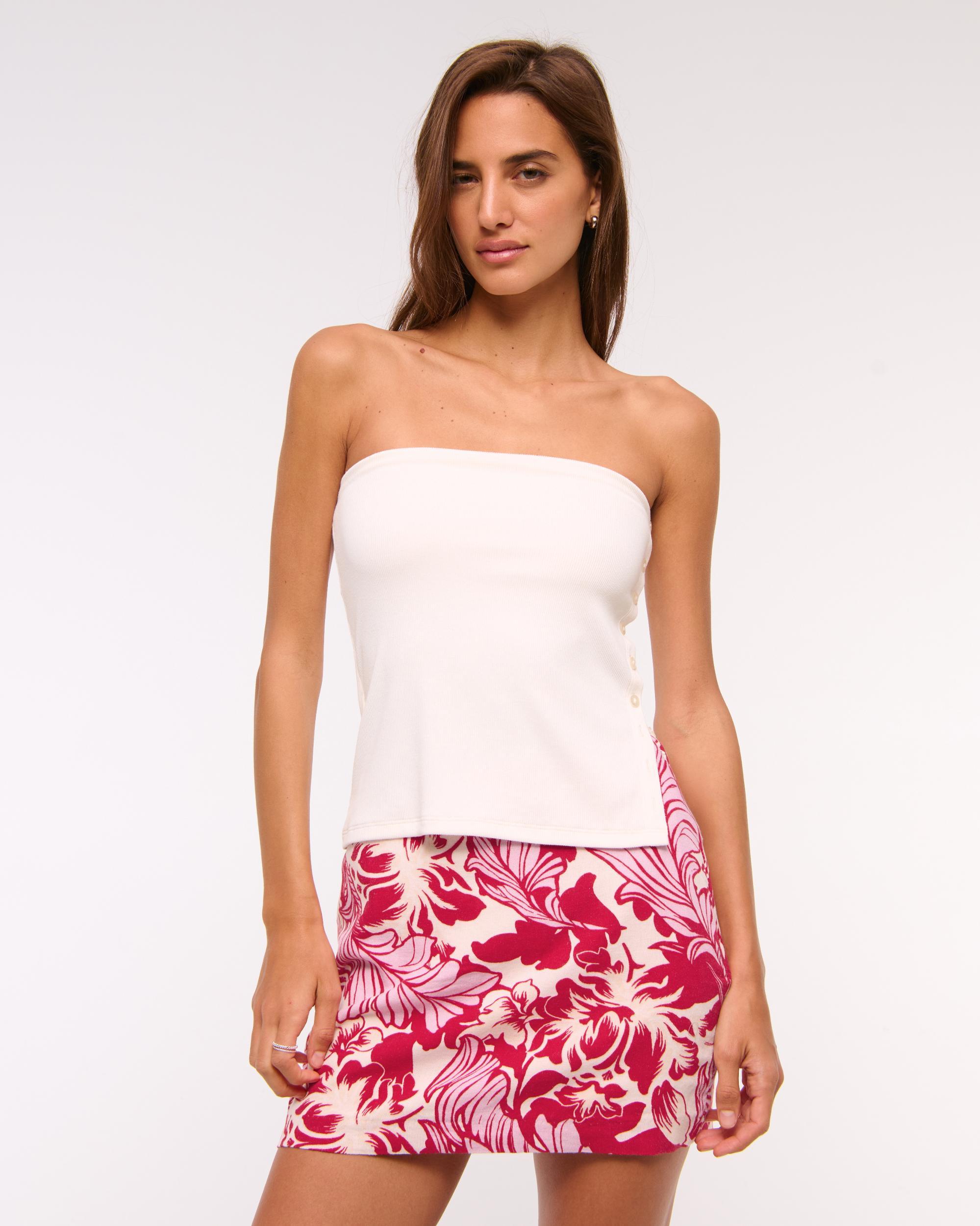 The A&F Scarlett Linen-Blend Mini Skort Product Image